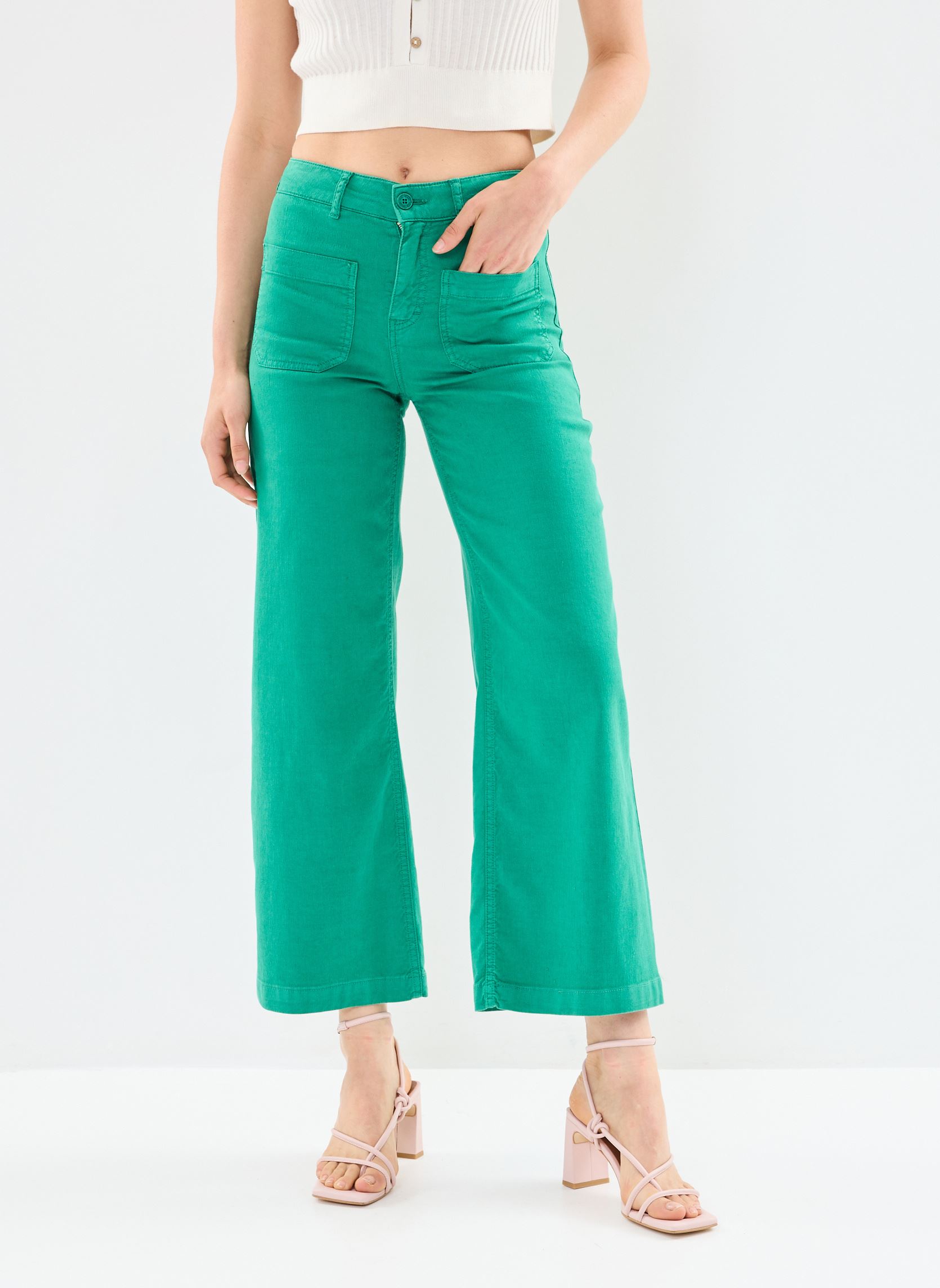 Pantalons larges 53193 Lucia S Pantalon femme vert Five Jeans Pantalons larges 53193 Lucia S Pantalon femme vert GREEN