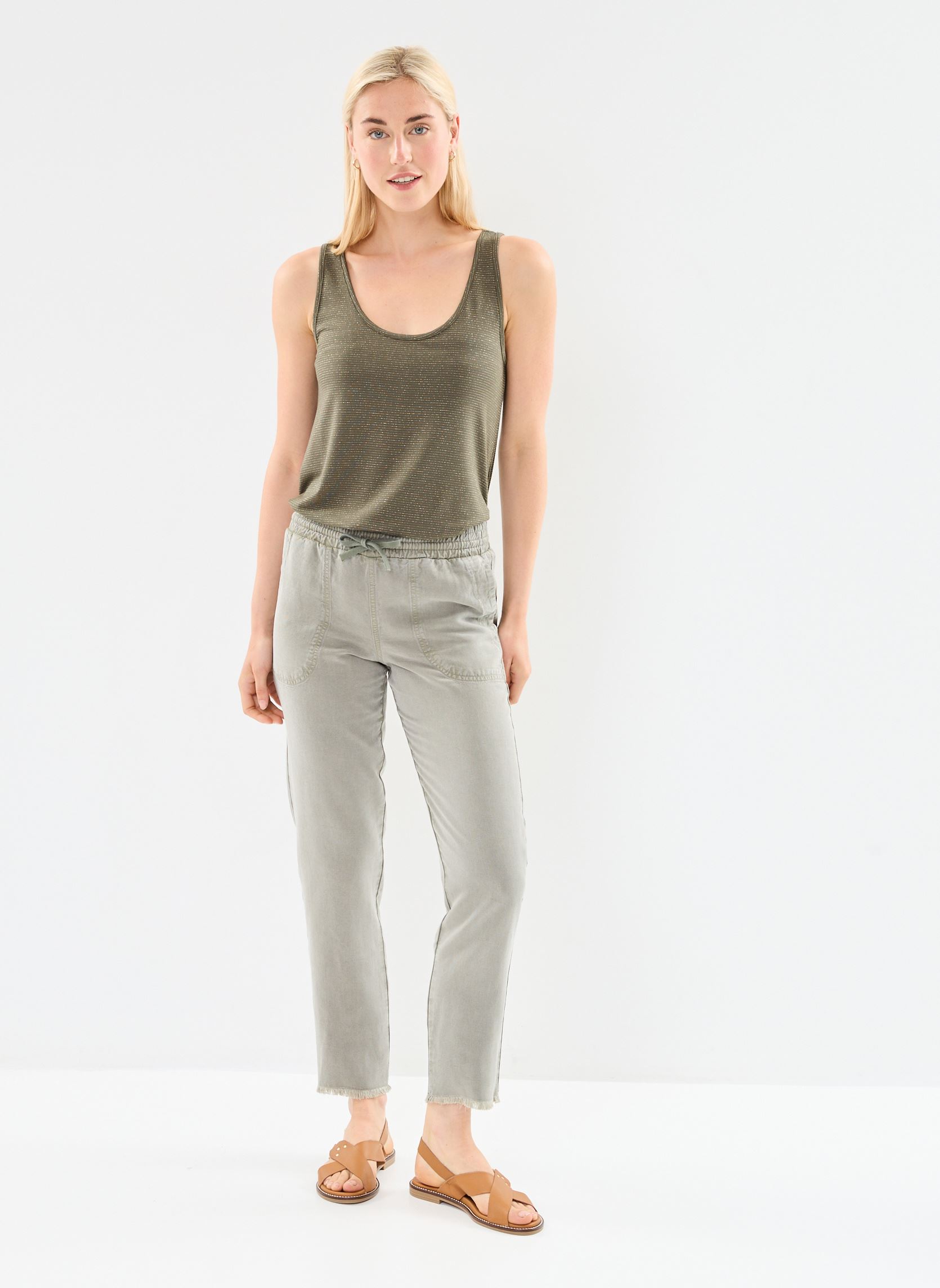 Pantalons chinos 57864 Noah Pantalon femme vert Five Jeans Pantalons chinos 57864 Noah Pantalon femme vert SAUGE