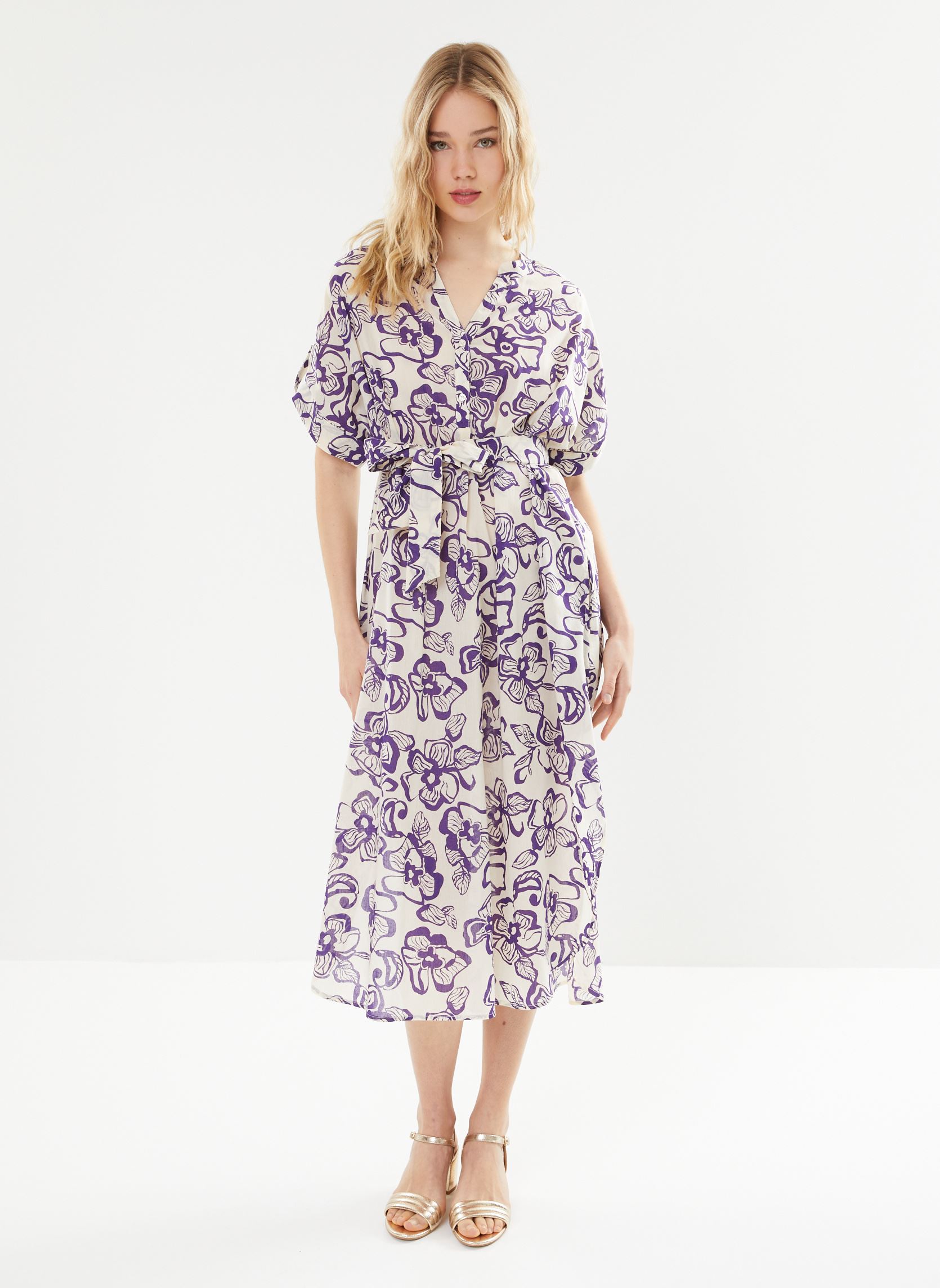 Kleider 64274 Renee Robe damen violett Five Jeans Kleider 64274 Renee Robe damen violett PURPLE