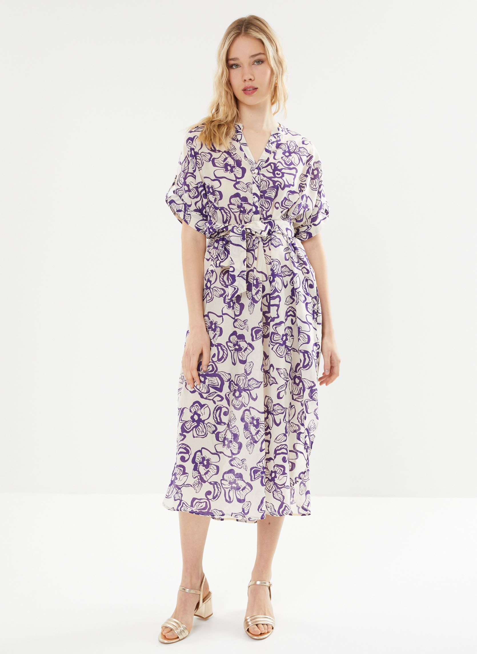 Kleider 64274 Renee Robe damen violett Five Jeans Kleider 64274 Renee Robe damen violett PURPLE