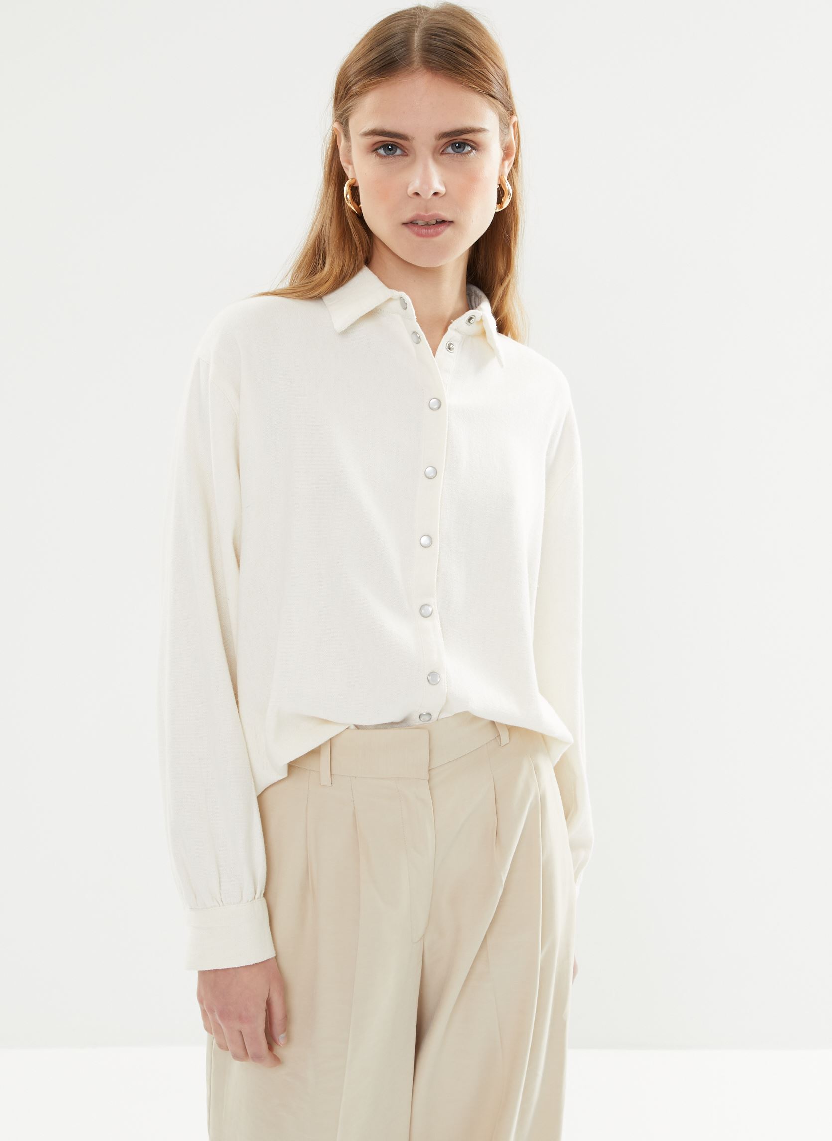 Langarm-Hemden 79777 Cotte Chemise damen weiß Five Jeans Langarm-Hemden 79777 Cotte Chemise damen weiß OFF WHITE