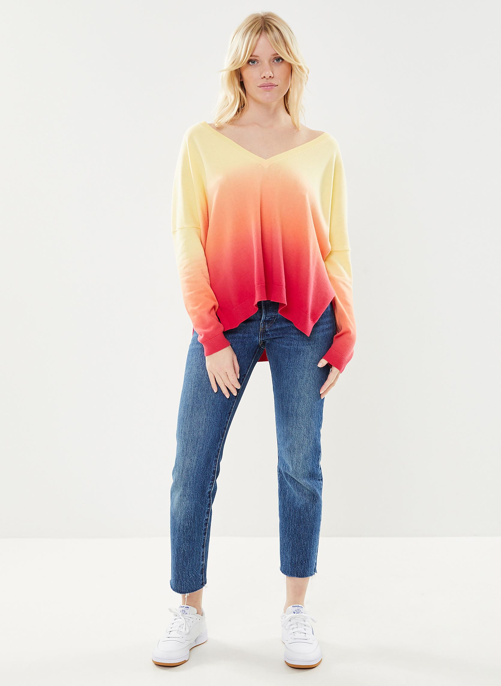 Pullover Poe2410 Pull damen mehrfarbig Five Jeans Pullover Poe2410 Pull damen mehrfarbig ORANGE
