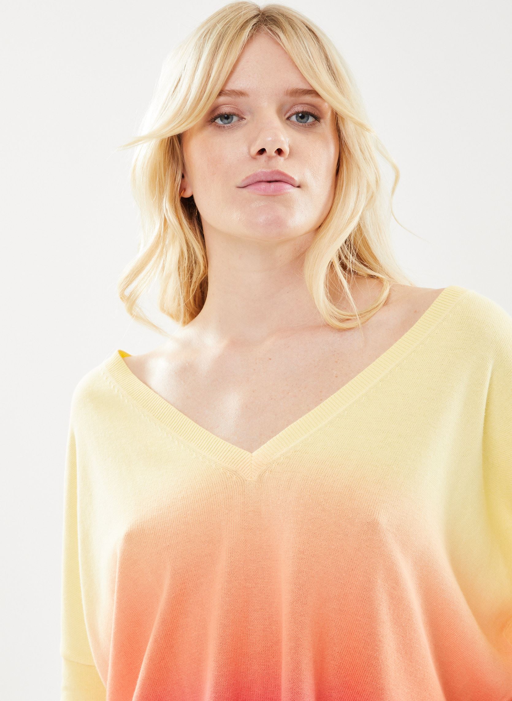 Pullover Poe2410 Pull damen mehrfarbig Five Jeans Pullover Poe2410 Pull damen mehrfarbig ORANGE