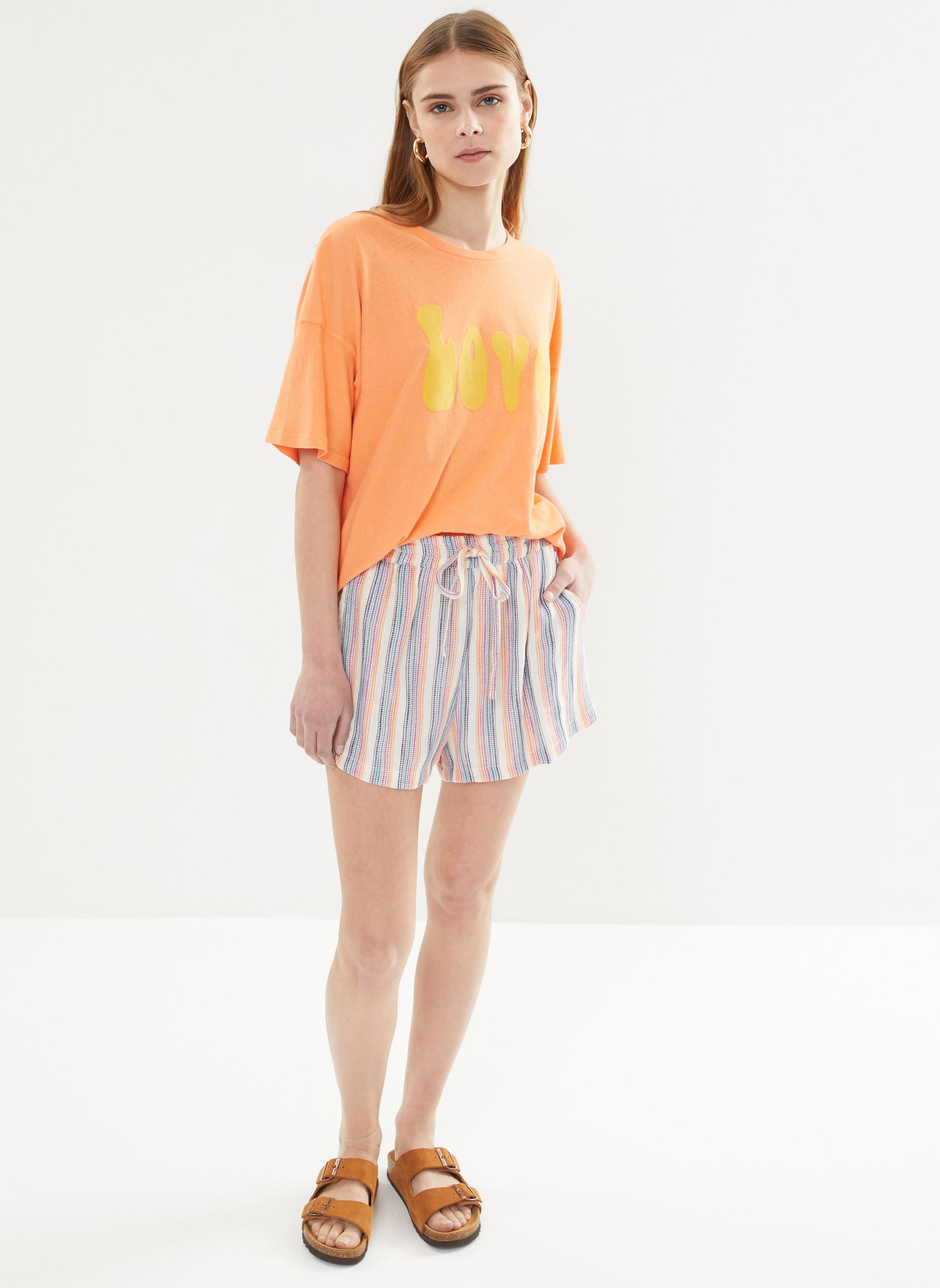 Tee-shirts manches courtes Tse2415 Tee-Shirt femme orange Five Jeans Tee-shirts manches courtes Tse2415 Tee-Shirt femme orange ORANGE/YELLOW