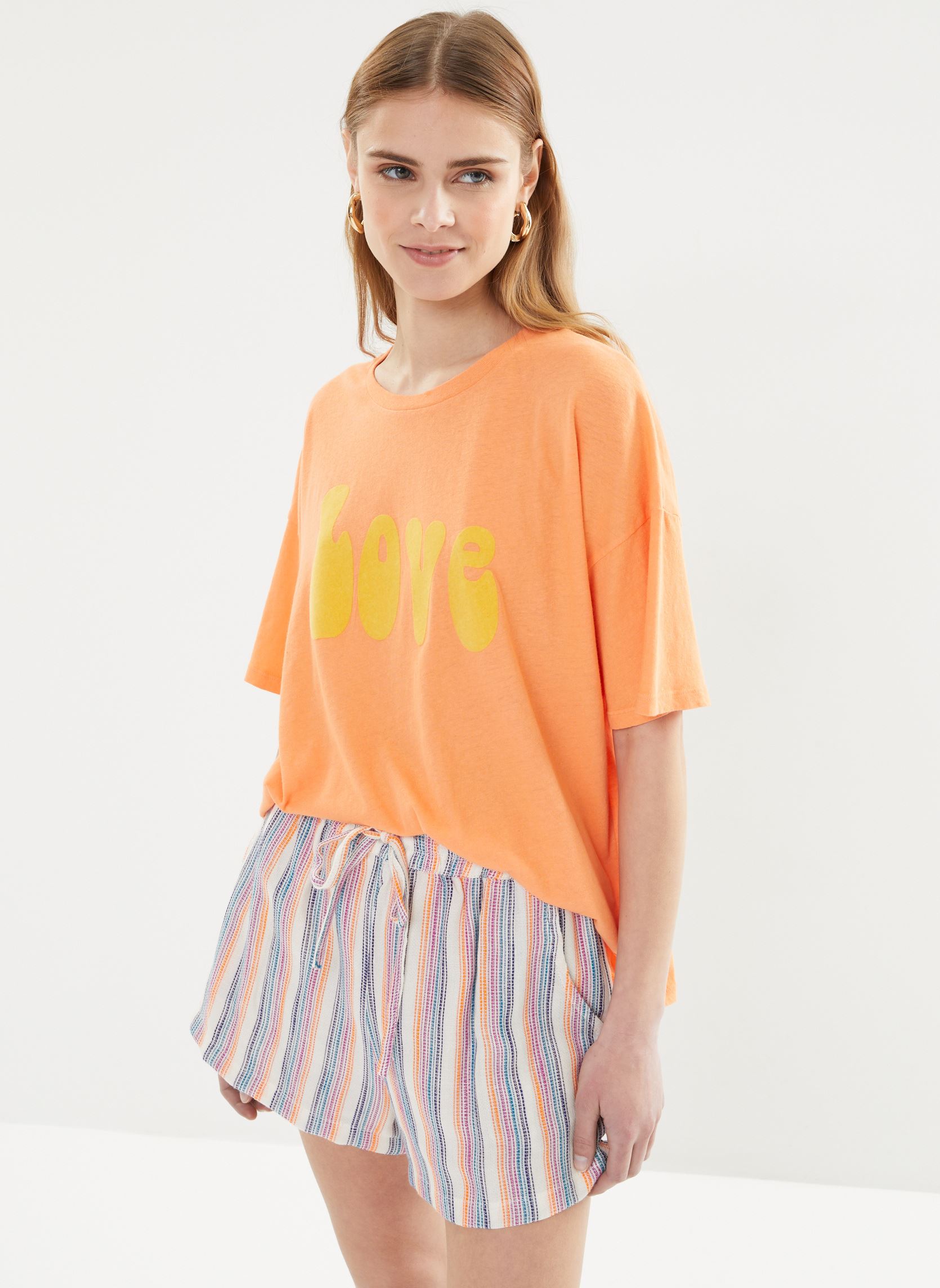 Tee-shirts manches courtes Tse2415 Tee-Shirt femme orange Five Jeans Tee-shirts manches courtes Tse2415 Tee-Shirt femme orange ORANGE/YELLOW
