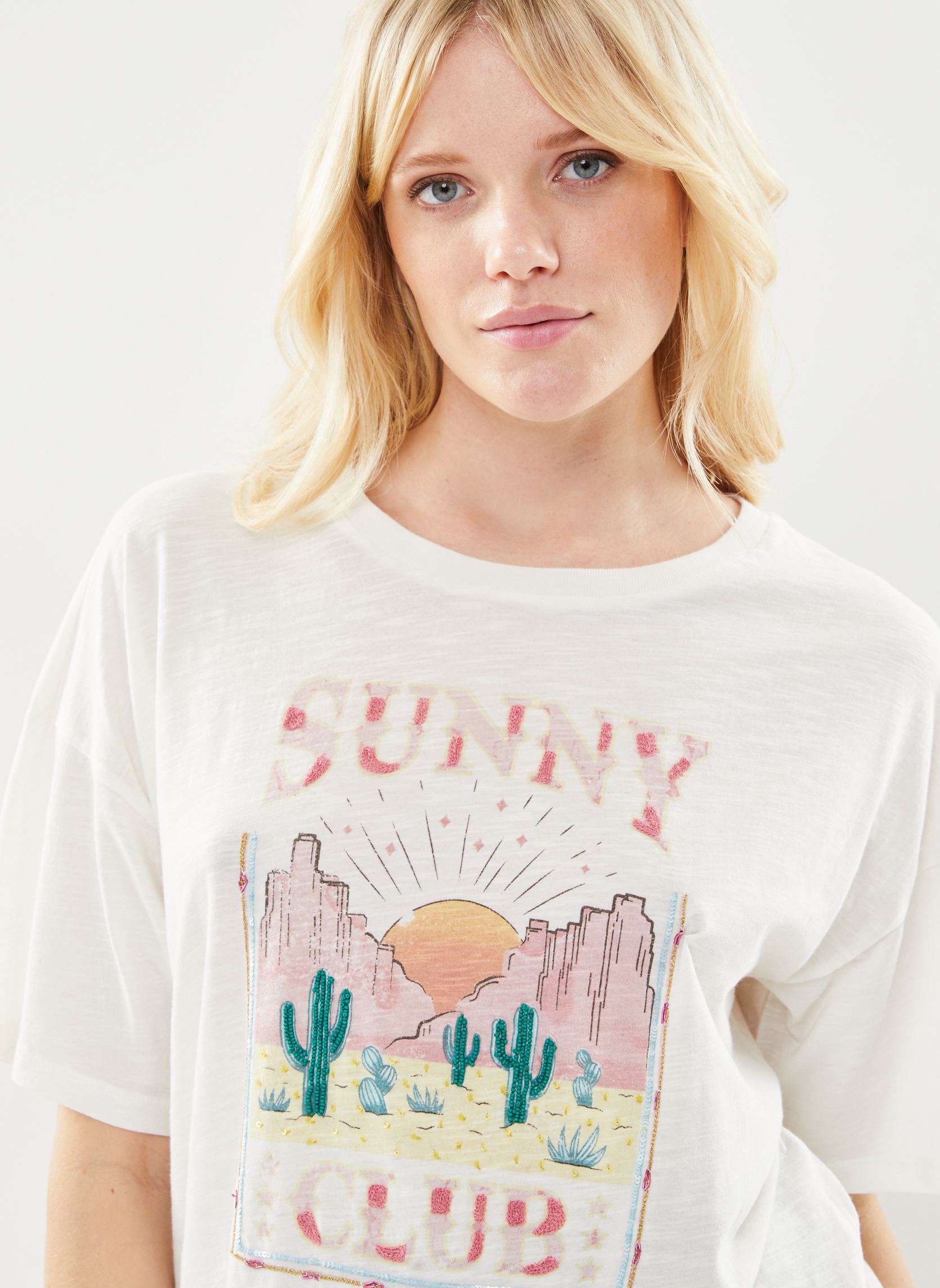 Tee-shirts manches courtes Tse2427 Tee-Shirt femme blanc Five Jeans Tee-shirts manches courtes Tse2427 Tee-Shirt femme blanc OFF WHITE