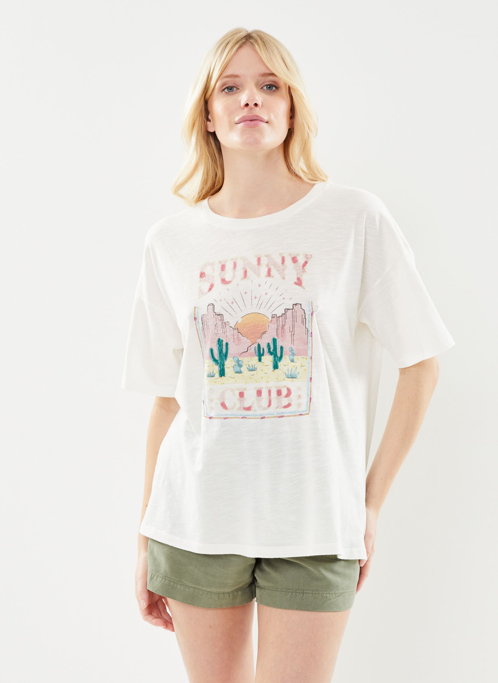 Tee-shirts manches courtes Tse2427 Tee-Shirt femme blanc Five Jeans Tee-shirts manches courtes Tse2427 Tee-Shirt femme blanc OFF WHITE