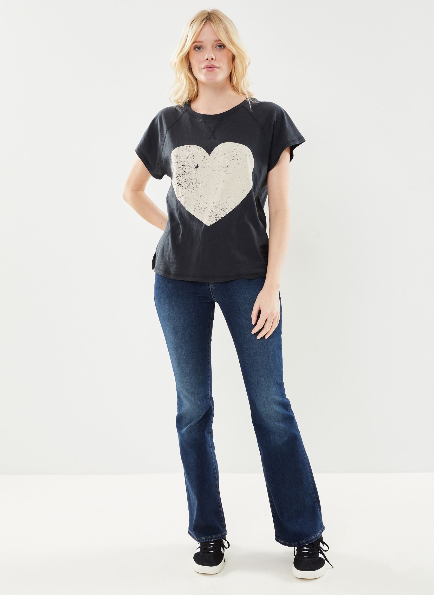 Tee-shirts manches courtes Tse2429 Tee-Shirt femme gris Five Jeans Tee-shirts manches courtes Tse2429 Tee-Shirt femme gris CARBONE