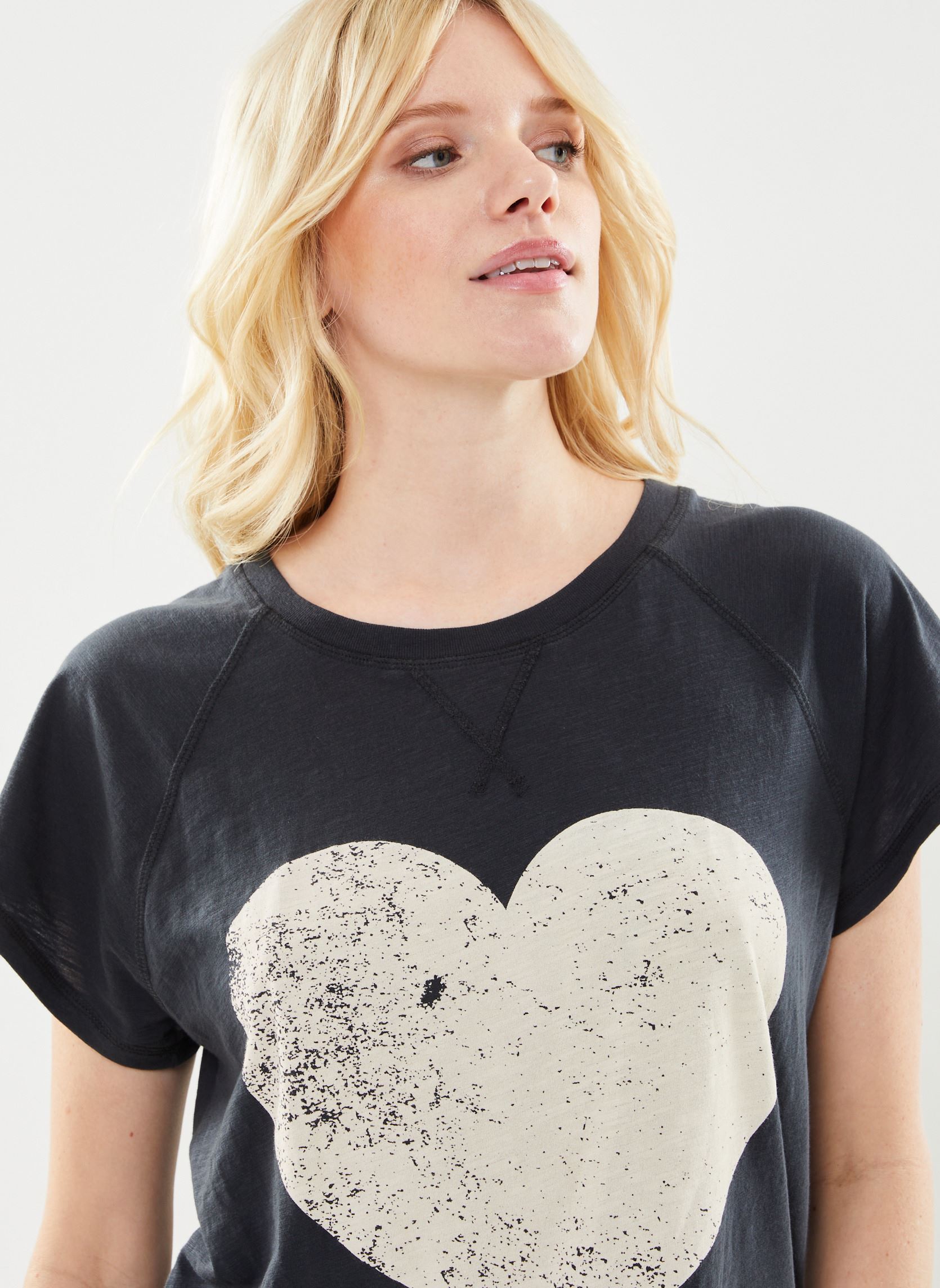 Tee-shirts manches courtes Tse2429 Tee-Shirt femme gris Five Jeans Tee-shirts manches courtes Tse2429 Tee-Shirt femme gris CARBONE