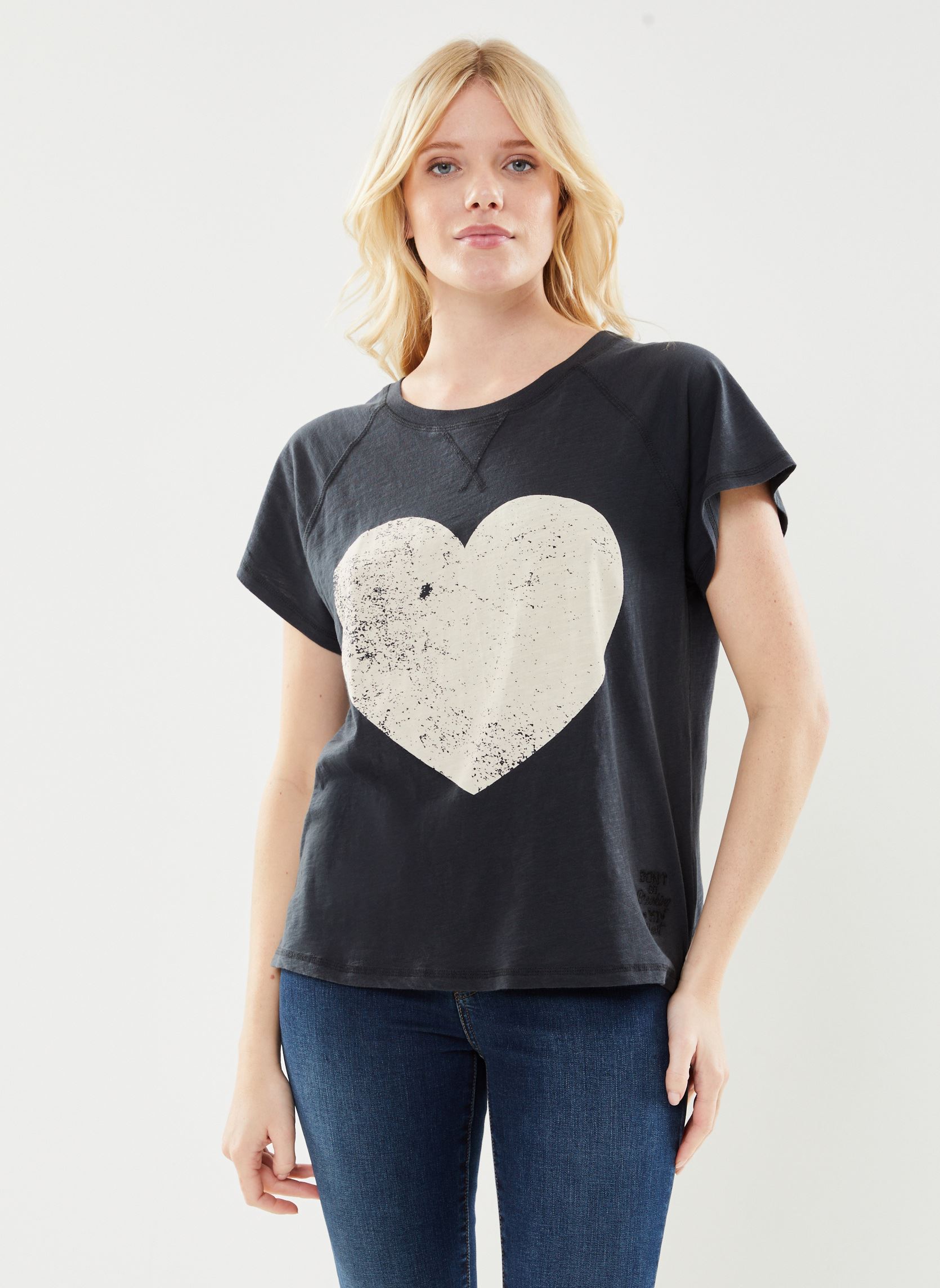Tee-shirts manches courtes Tse2429 Tee-Shirt femme gris Five Jeans Tee-shirts manches courtes Tse2429 Tee-Shirt femme gris CARBONE