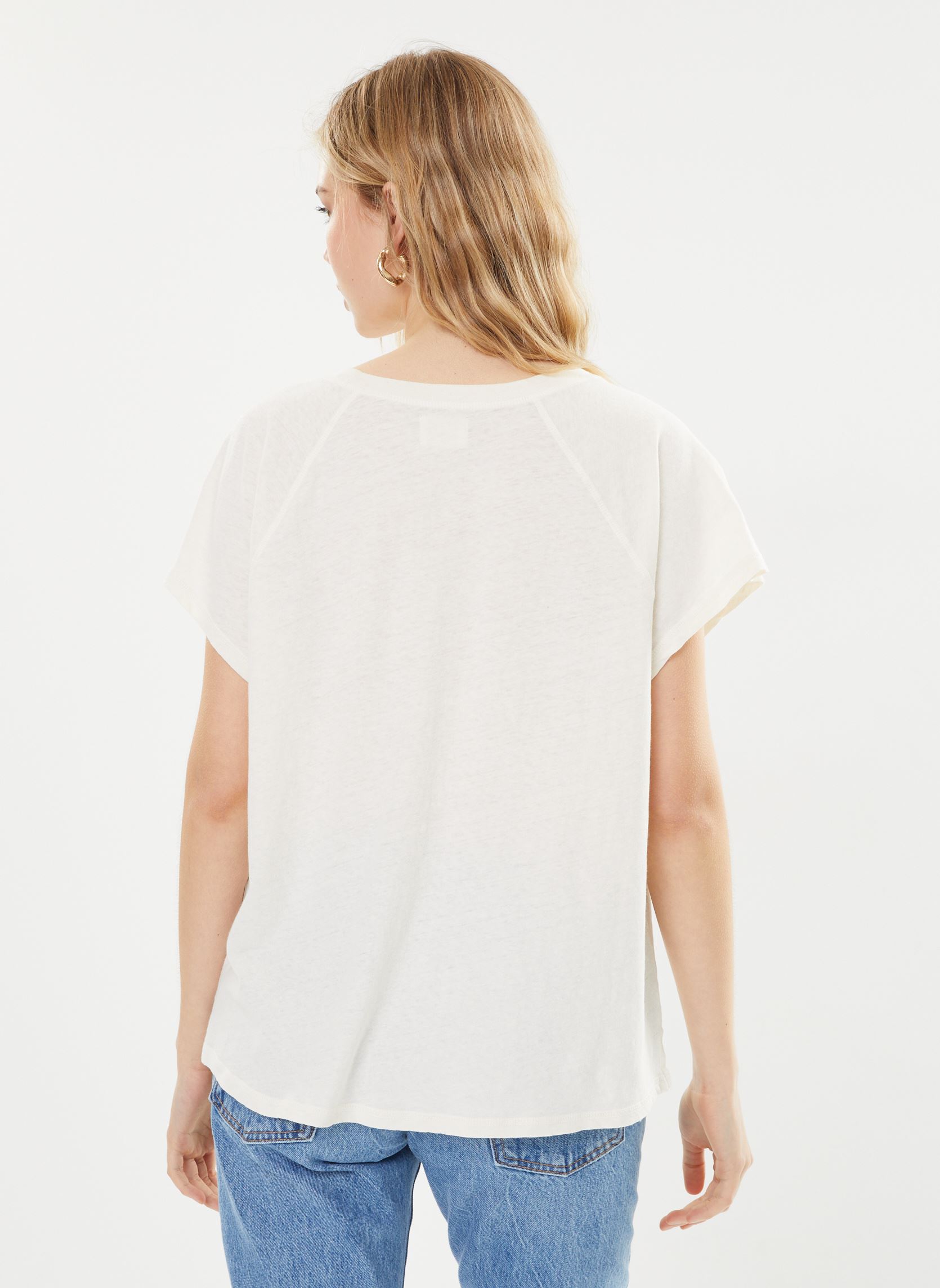Tee-shirts manches courtes Tse2458 Tee-Shirt femme blanc Five Jeans Tee-shirts manches courtes Tse2458 Tee-Shirt femme blanc WHITE GREEN