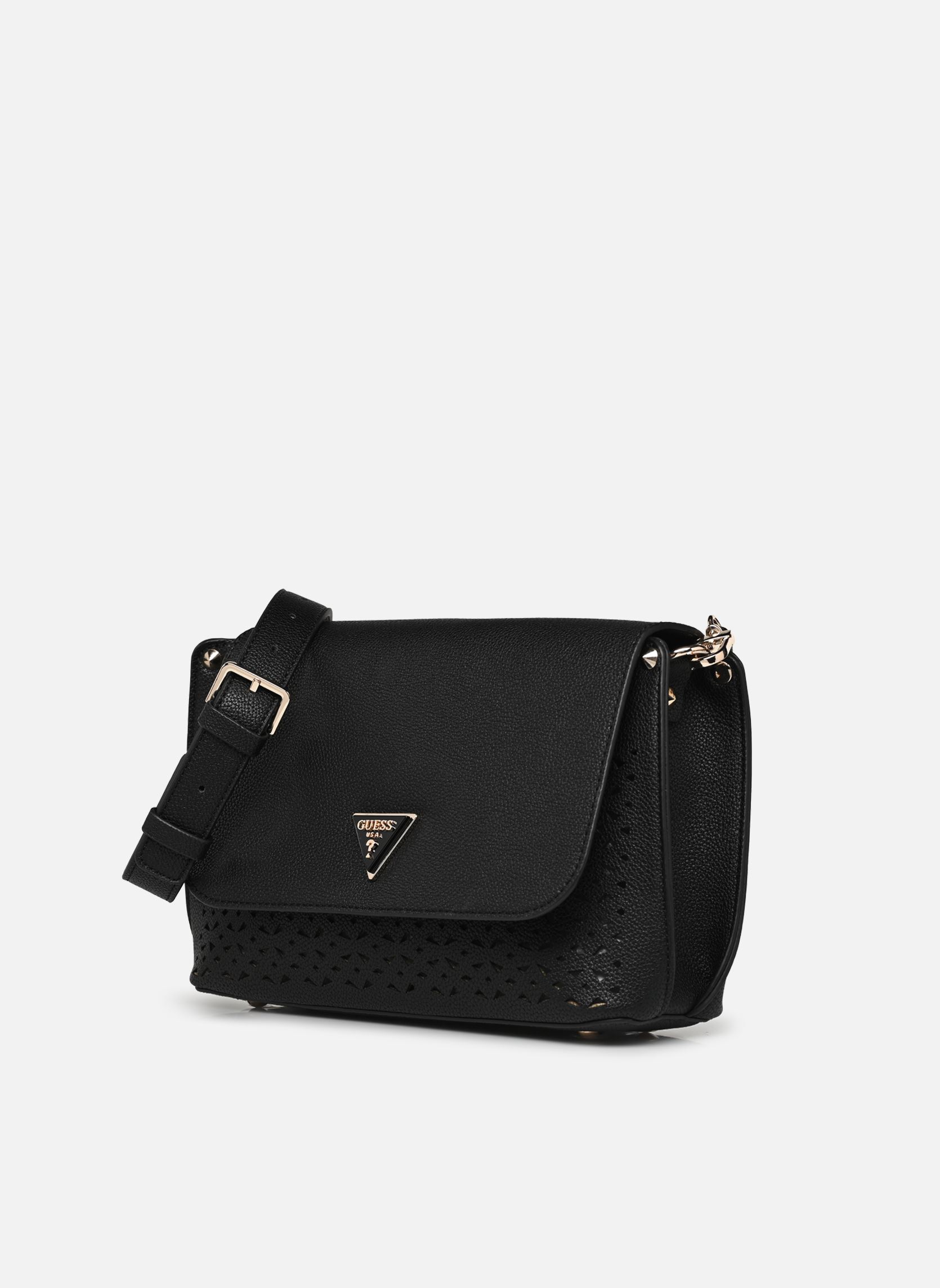 Borse a tracolla Meridian Flap Crossbody donna nero Guess Borse a tracolla Meridian Flap Crossbody donna nero BLACK