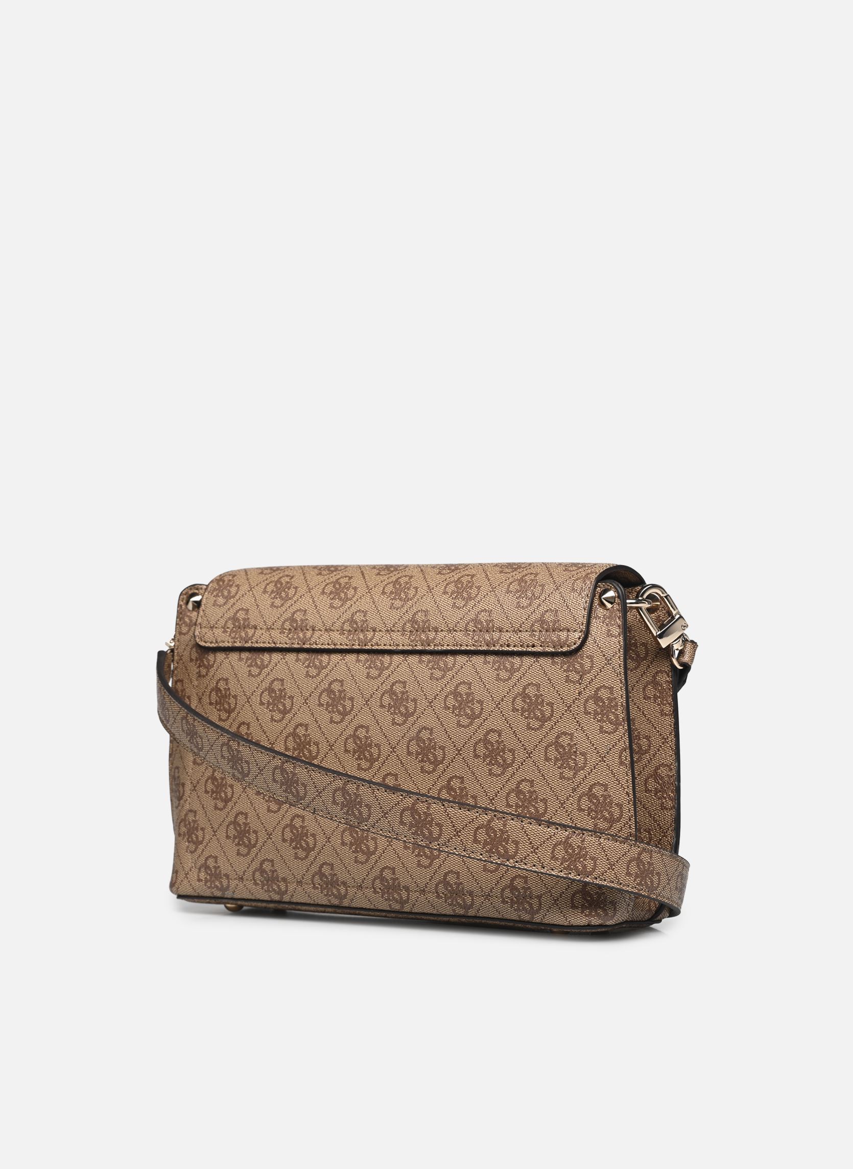 Sacs bandoulière Meridian Flap Crossbody femme marron Guess Sacs bandoulière Meridian Flap Crossbody femme marron LATTE LOGO