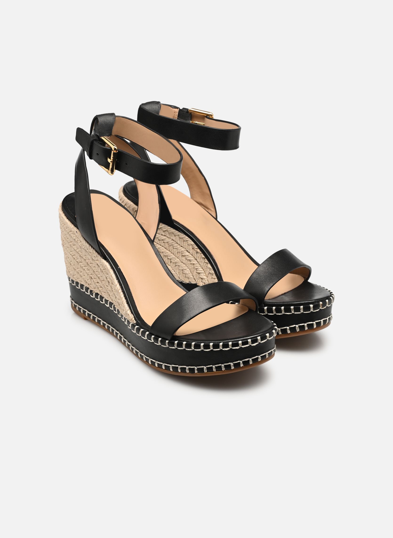 Sandali con zeppa e plateau HILARIE ESPADRILLES WEDGE donna nero Lauren Ralph Lauren Sandali con zeppa e plateau HILARIE ESPADRILLES WEDGE donna nero BLACK