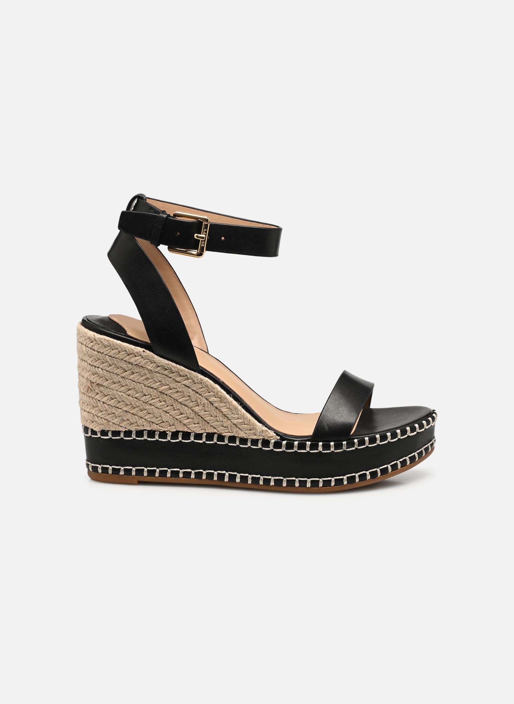 Sandali con zeppa e plateau HILARIE ESPADRILLES WEDGE donna nero Lauren Ralph Lauren Sandali con zeppa e plateau HILARIE ESPADRILLES WEDGE donna nero BLACK