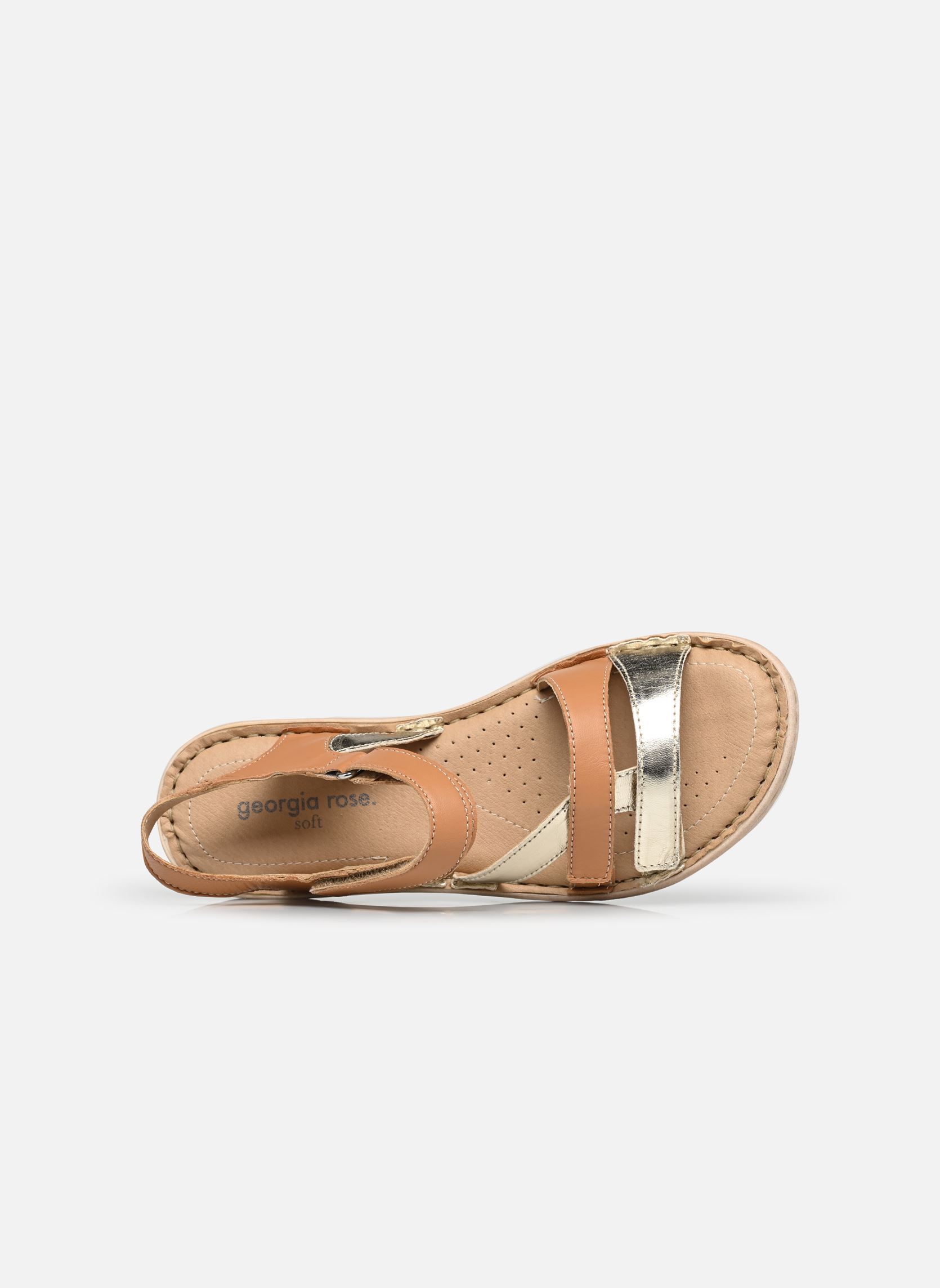 Flache Sandalen Robbin - sandales compensées damen braun Georgia Rose Soft Flache Sandalen Robbin - sandales compensées damen braun Cognac