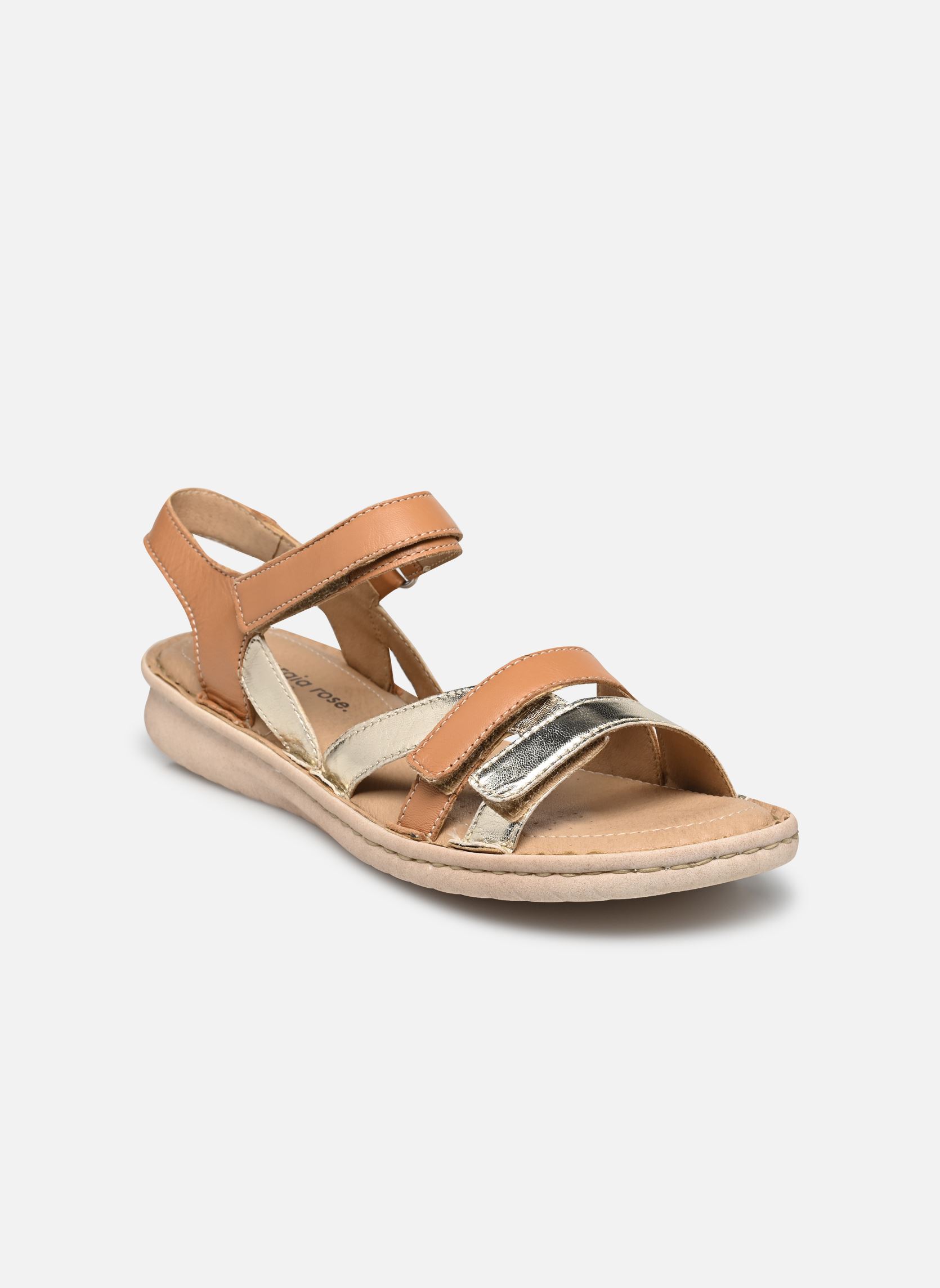 Flache Sandalen Robbin - sandales compensées damen braun Georgia Rose Soft Flache Sandalen Robbin - sandales compensées damen braun Cognac
