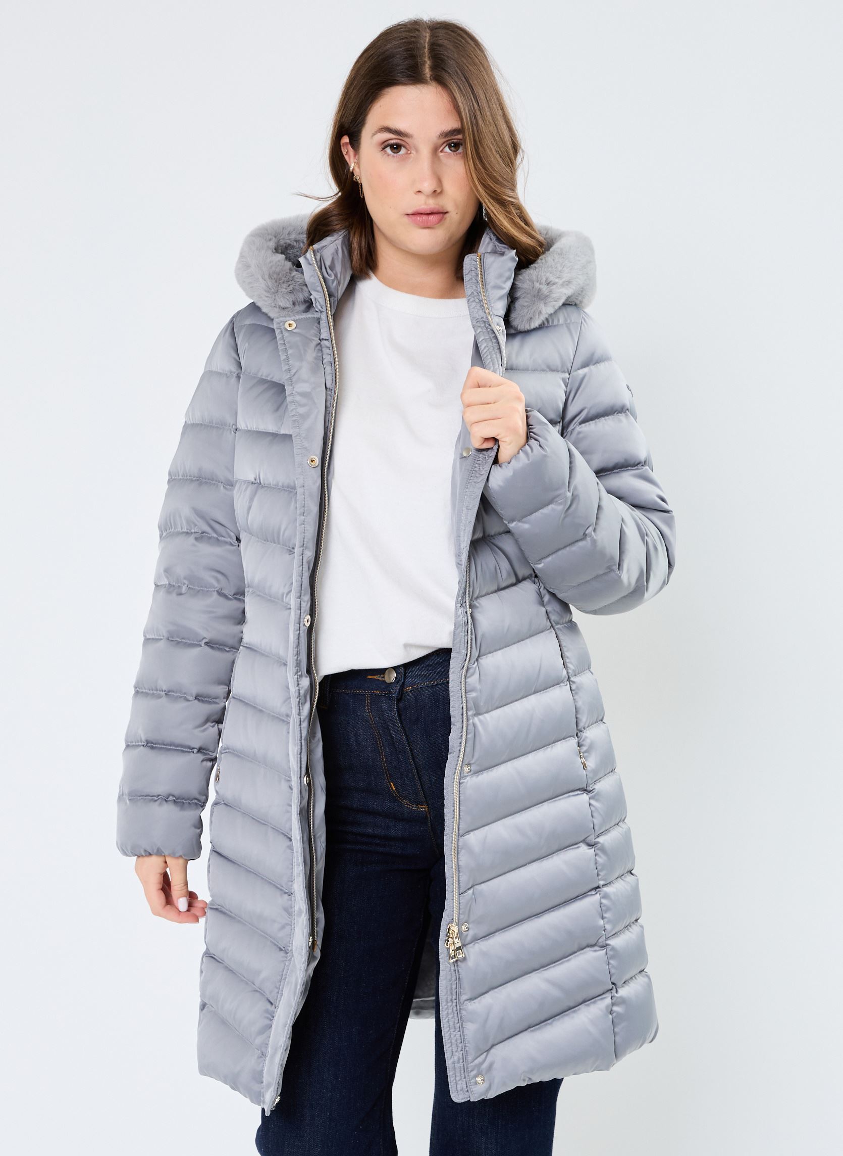 Doudounes Geox W BETTANIE LONG JKT FR