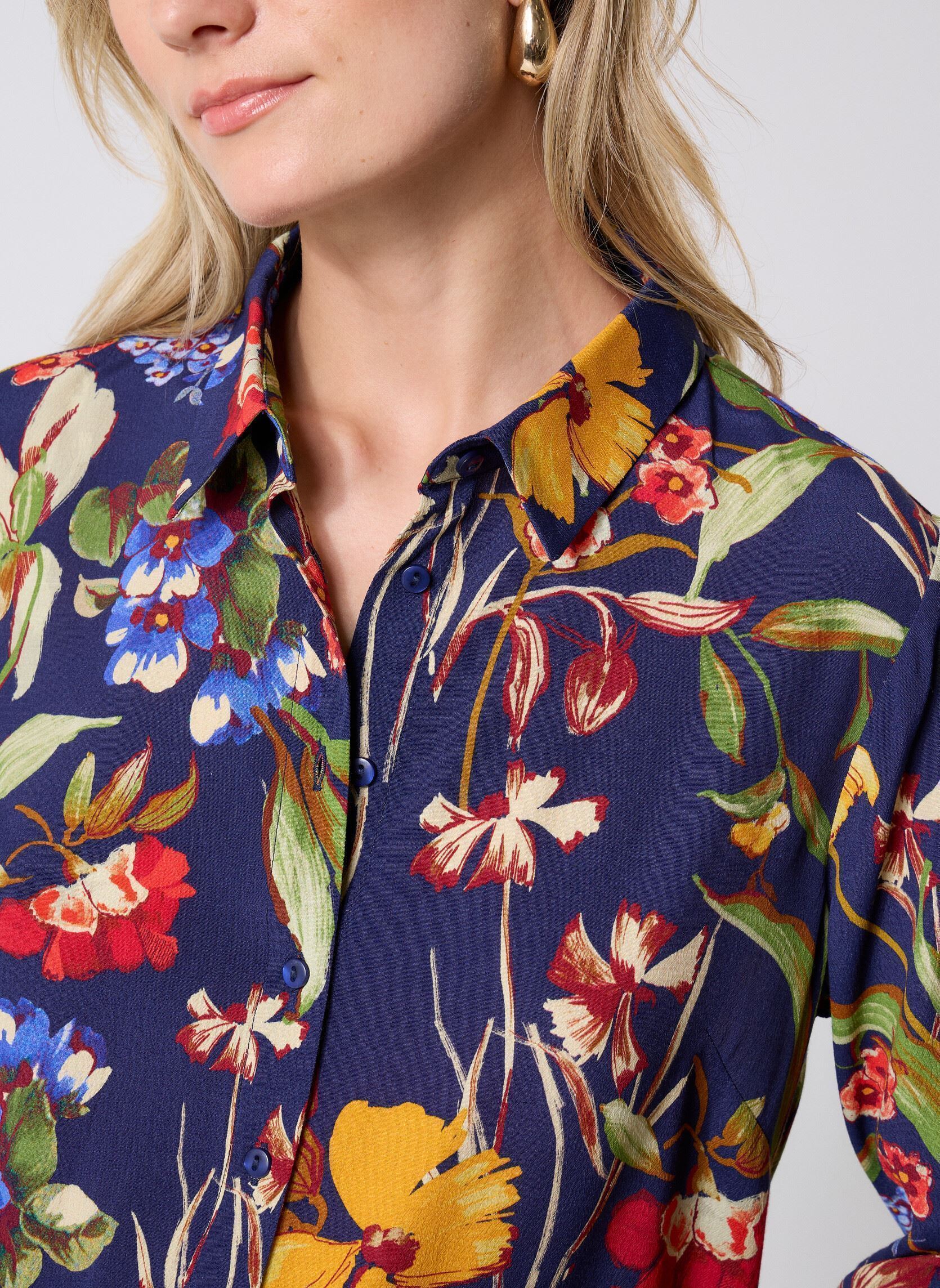 Chemises manches longues BAMA femme bleu Georgia Rose Chemises manches longues BAMA femme bleu MARINE