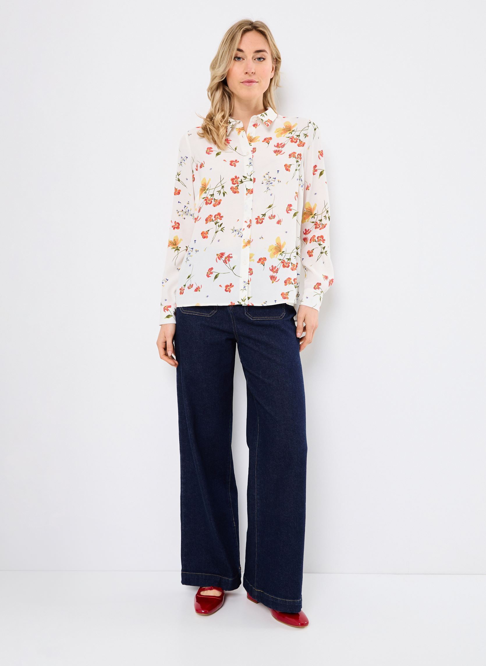 Langarm-Hemden BAMA damen weiß Georgia Rose Langarm-Hemden BAMA damen weiß BLANC CASSE