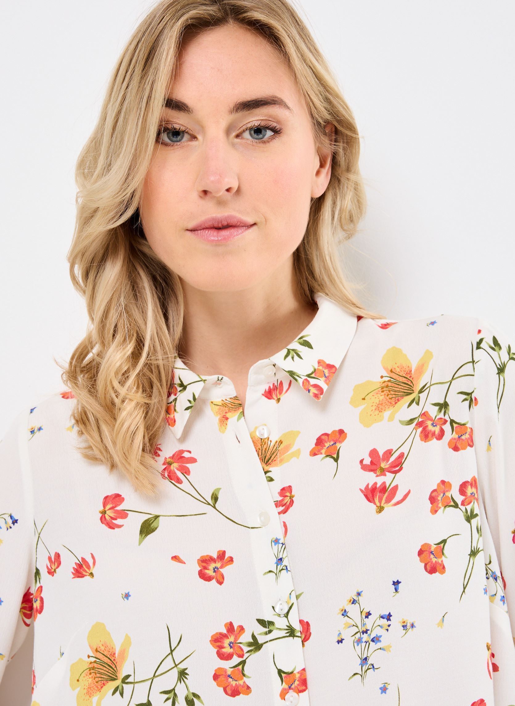Langarm-Hemden BAMA damen weiß Georgia Rose Langarm-Hemden BAMA damen weiß BLANC CASSE