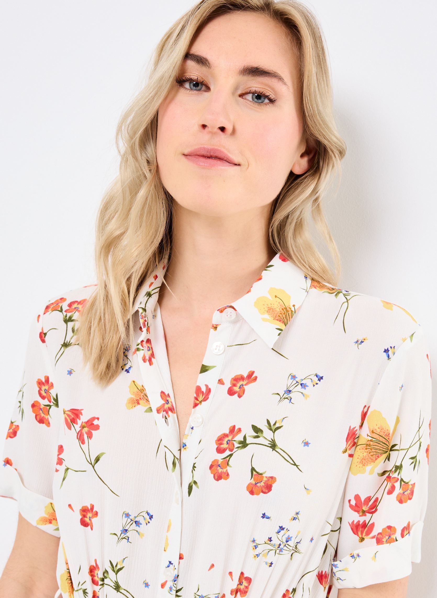 Overhemdjurken RCLAIRE dames wit Georgia Rose Overhemdjurken RCLAIRE dames wit BLANC CASSE