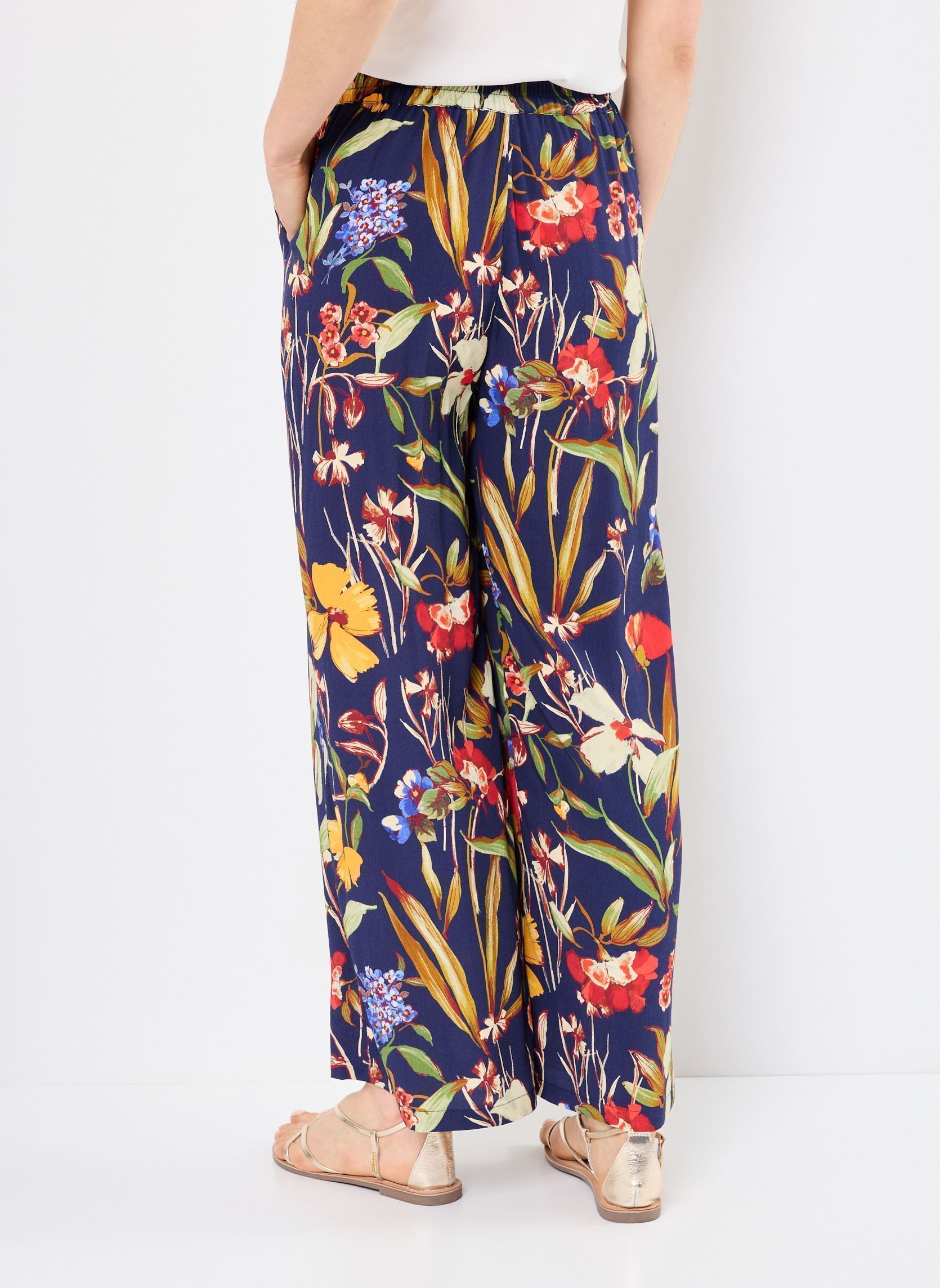 Pantalons larges PCLARA femme bleu Georgia Rose Pantalons larges PCLARA femme bleu MARINE