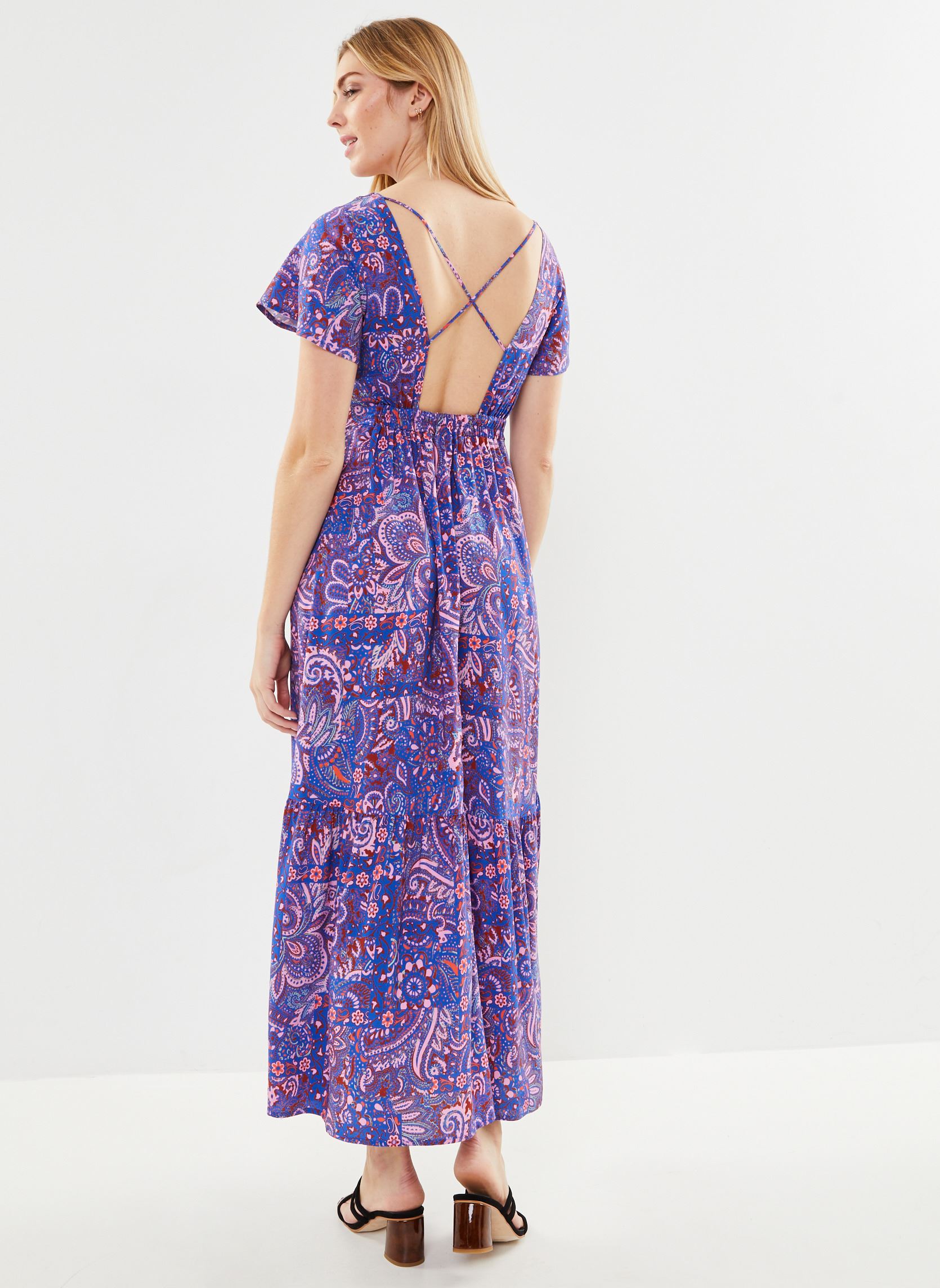 Robe Longue Sans Bretelles Forever 21 Occasion - Taille S Violet - Très Bon État