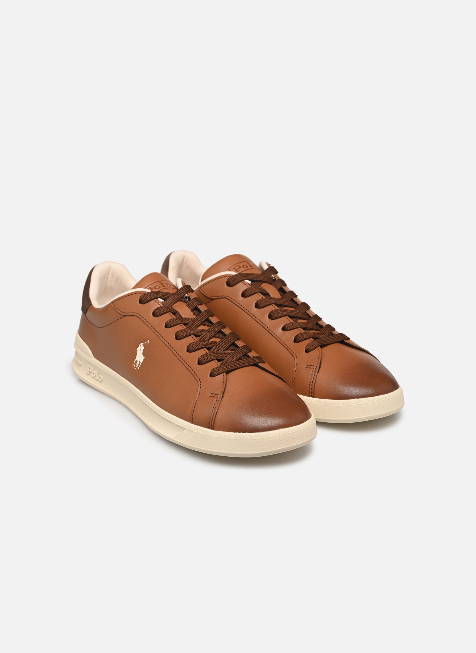 Baskets HRT CRT II-SNEAKERS-LOW TOP LACE homme marron Polo Ralph Lauren Baskets HRT CRT II-SNEAKERS-LOW TOP LACE homme marron TAN/ECRU PP