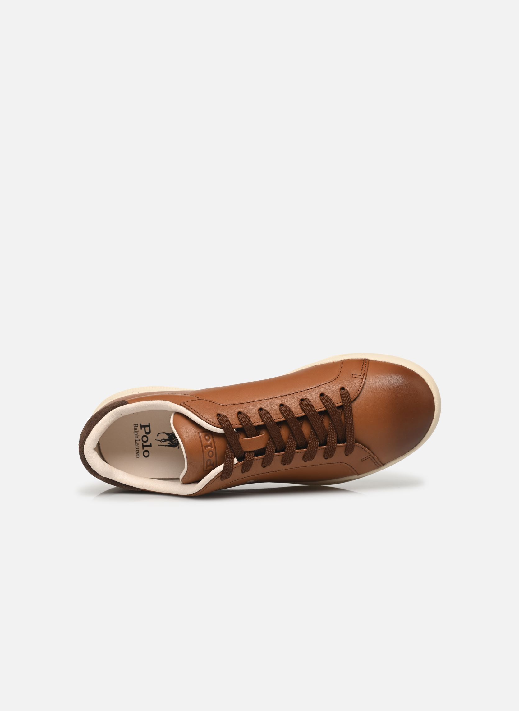 Baskets HRT CRT II-SNEAKERS-LOW TOP LACE homme marron Polo Ralph Lauren Baskets HRT CRT II-SNEAKERS-LOW TOP LACE homme marron TAN/ECRU PP