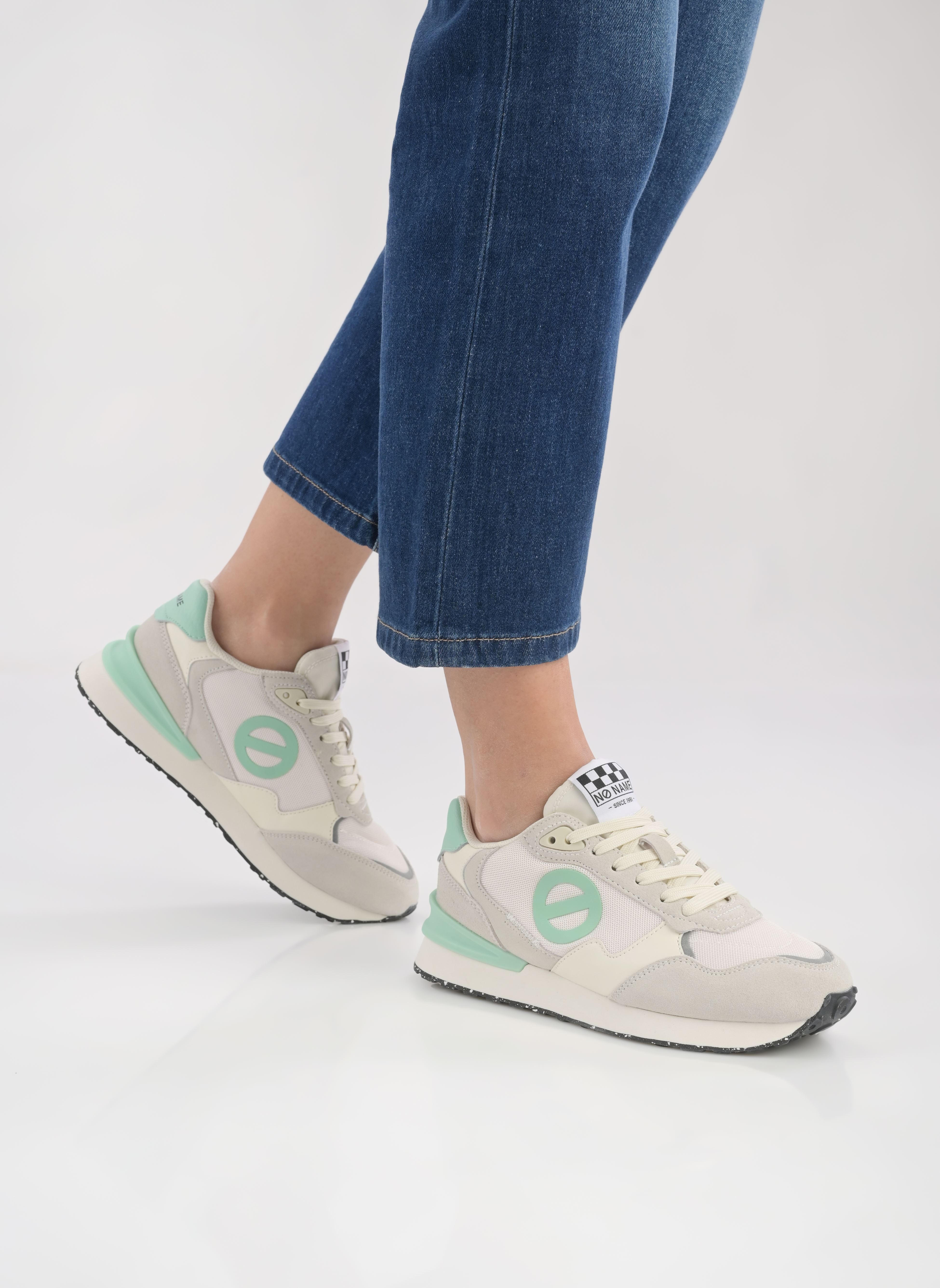 Sneakers Tova Runner dames wit No Name Sneakers Tova Runner dames wit WHITE/DOVE/JADE