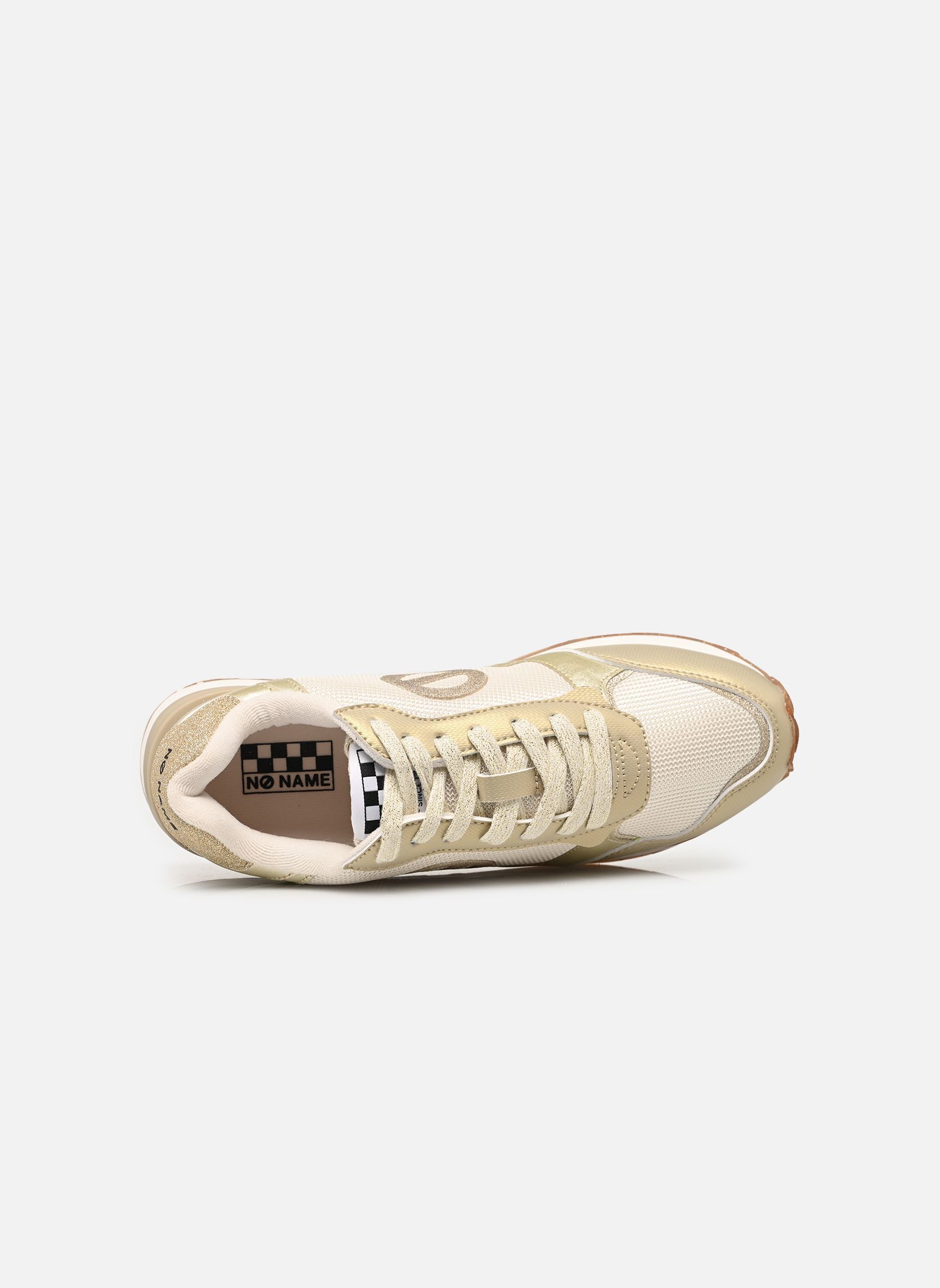 Sneakers Tova Runner dames goud en brons No Name Sneakers Tova Runner dames goud en brons L.GOLD/DOVE/L.GOLD