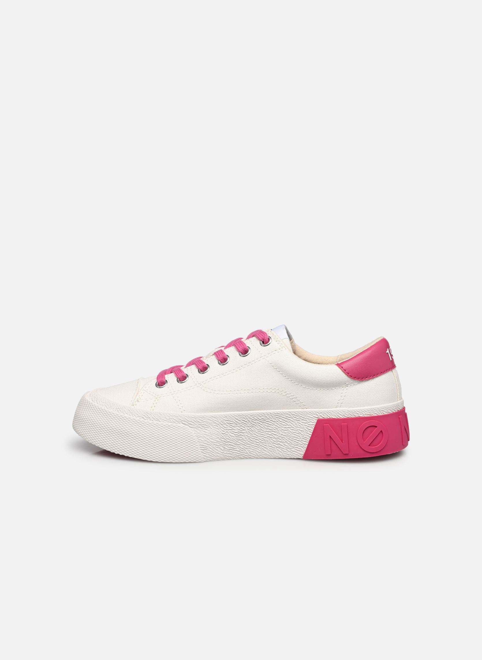 Leinen-Sneaker Reset Sneaker damen weiß No Name Leinen-Sneaker Reset Sneaker damen weiß WHITE/FUXIA