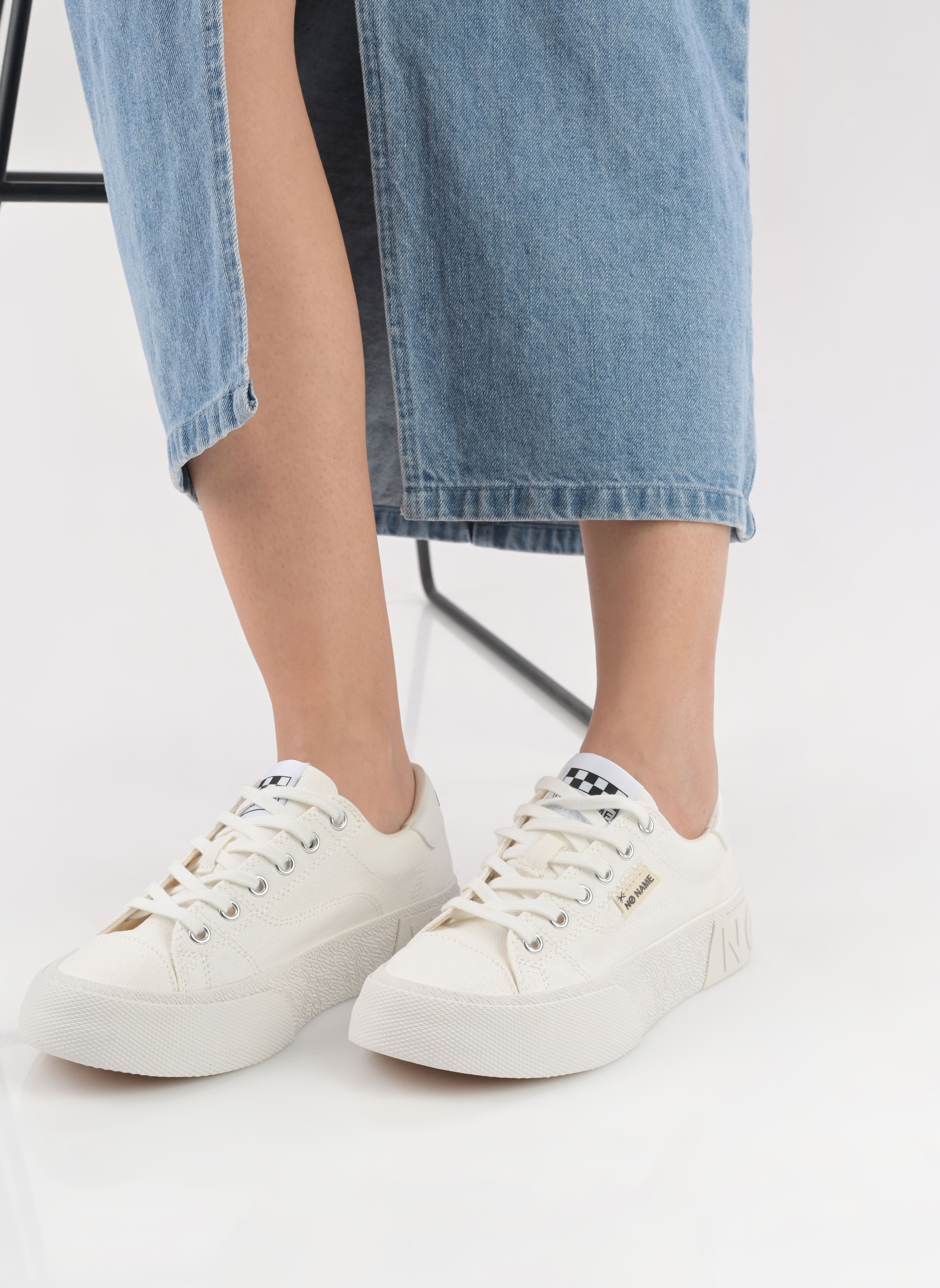 Print sneakers Reset Sneaker dames wit No Name Print sneakers Reset Sneaker dames wit WHITE