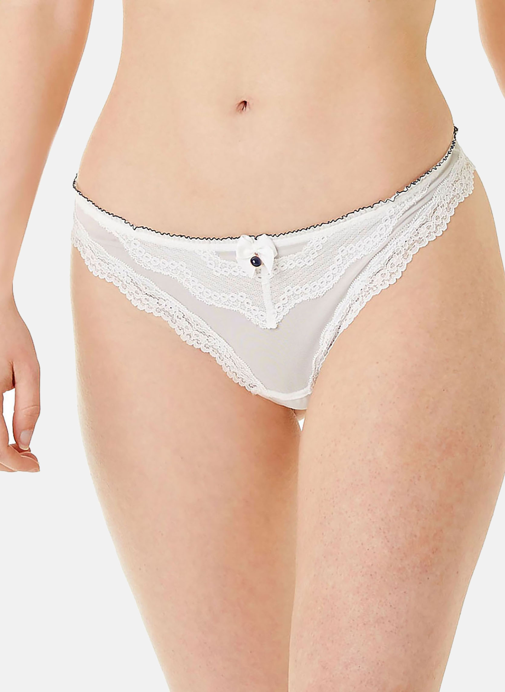 Culottes Tanga ivoire Star femme blanc Brigitte Bardot Culottes Tanga ivoire Star femme blanc Blanc