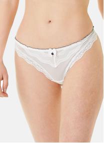 Culottes Tanga ivoire Star femme blanc
