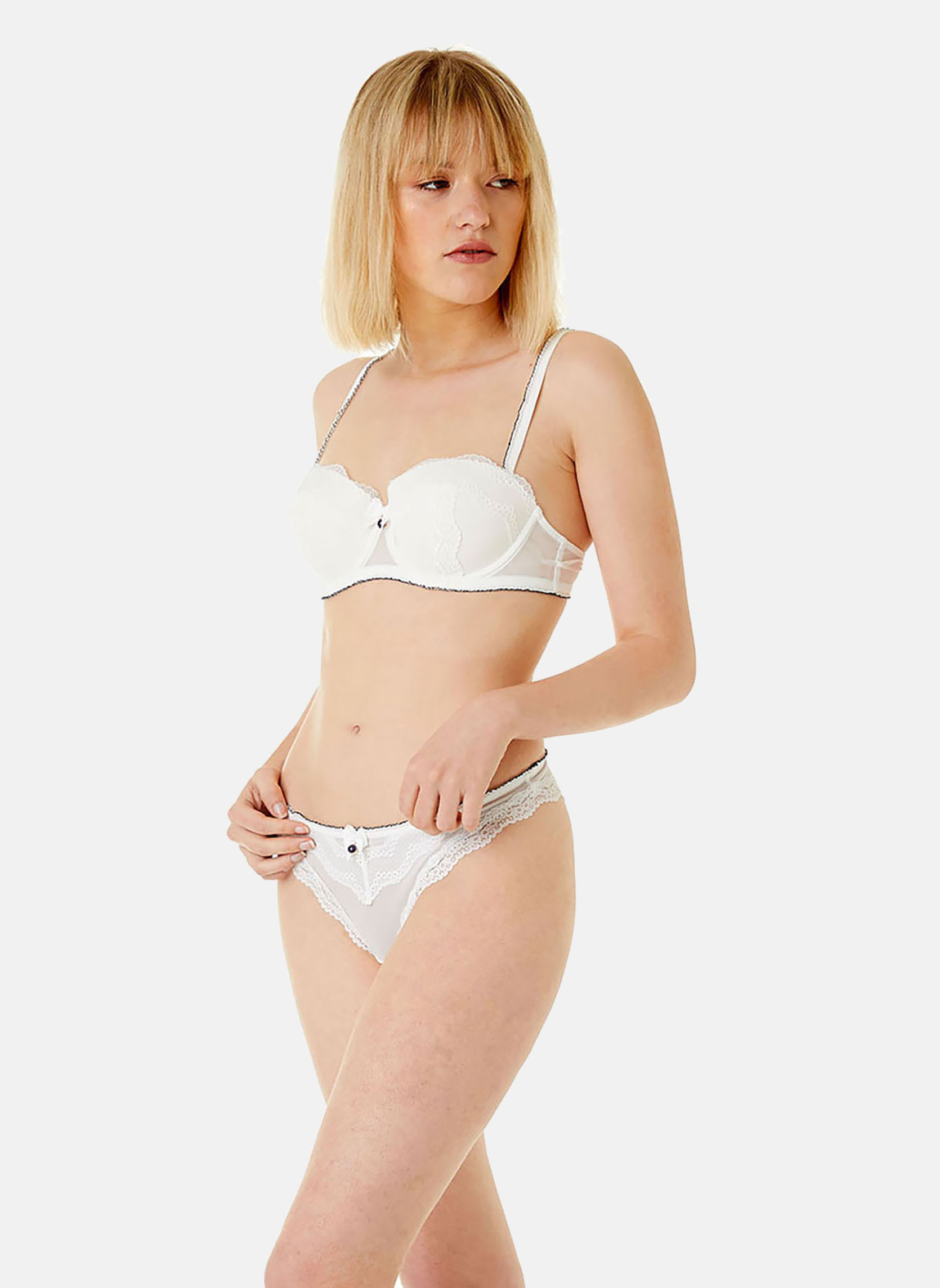 Culottes Tanga ivoire Star femme blanc Brigitte Bardot Culottes Tanga ivoire Star femme blanc Blanc