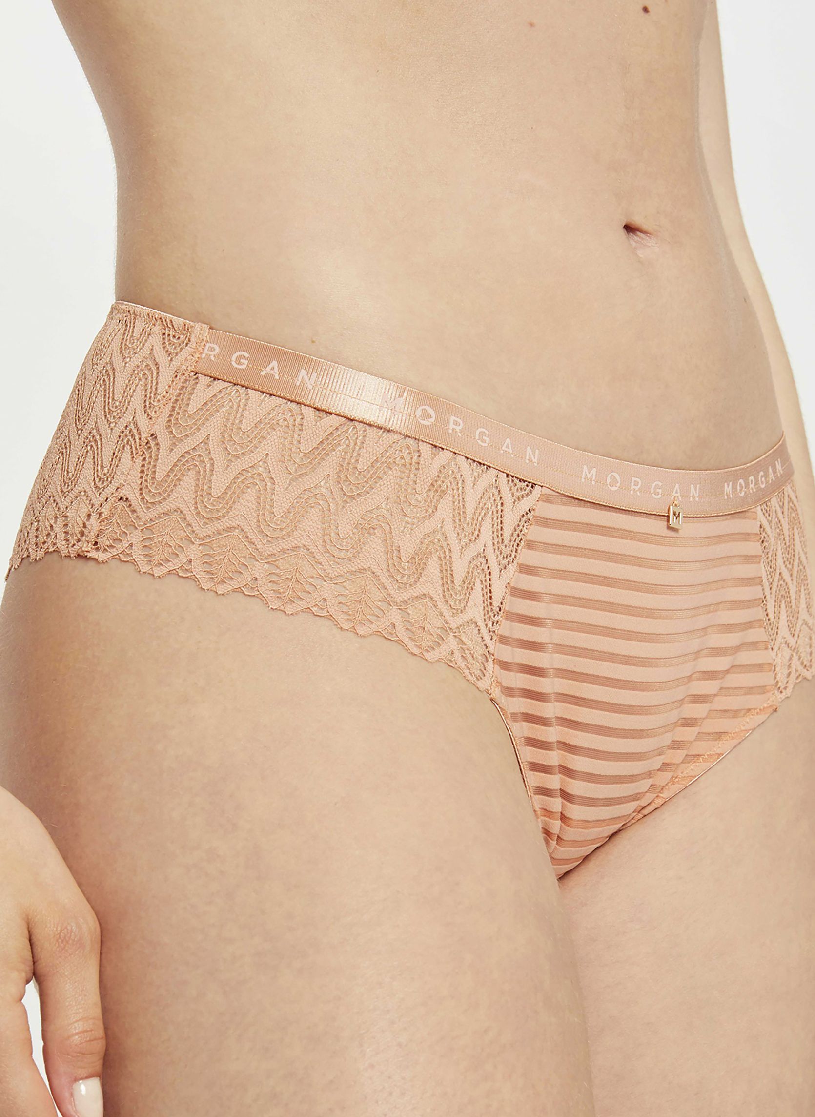 Culottes Shorty tanga nude Célia femme rose Morgan Culottes Shorty tanga nude Célia femme rose Rose
