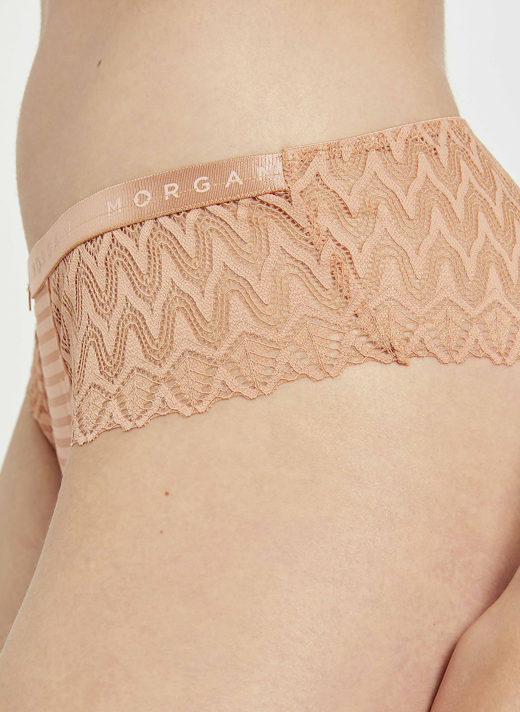Culottes Shorty tanga nude Célia femme rose Morgan Culottes Shorty tanga nude Célia femme rose Rose