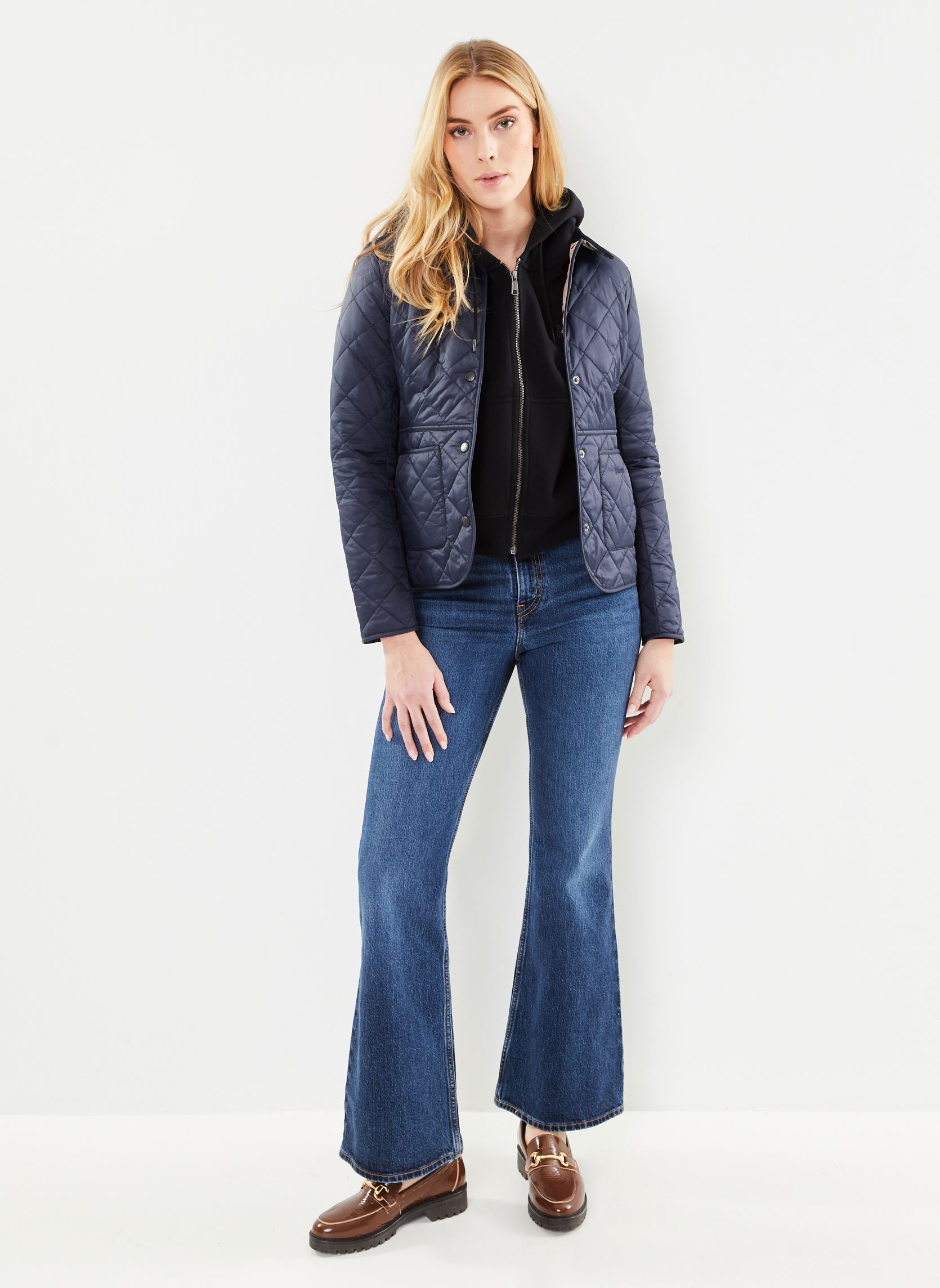 Femme Veste en molleton col montant et poche kangourou ULLA POPKEN