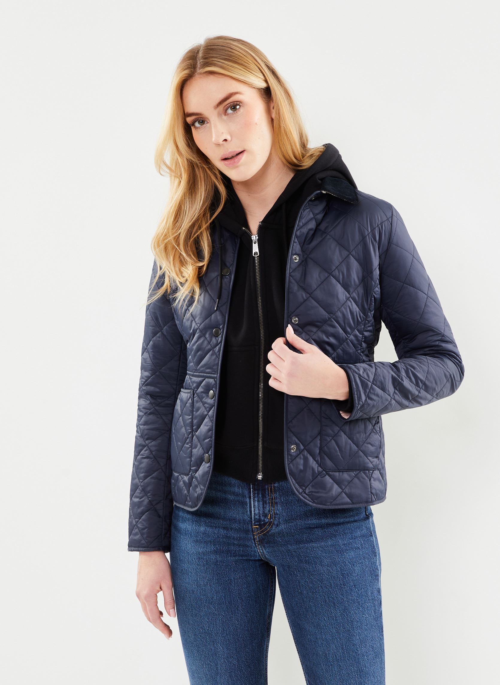 Mäntel Deveron Quilt damen blau Barbour Mäntel Deveron Quilt damen blau Navy/Pale pink