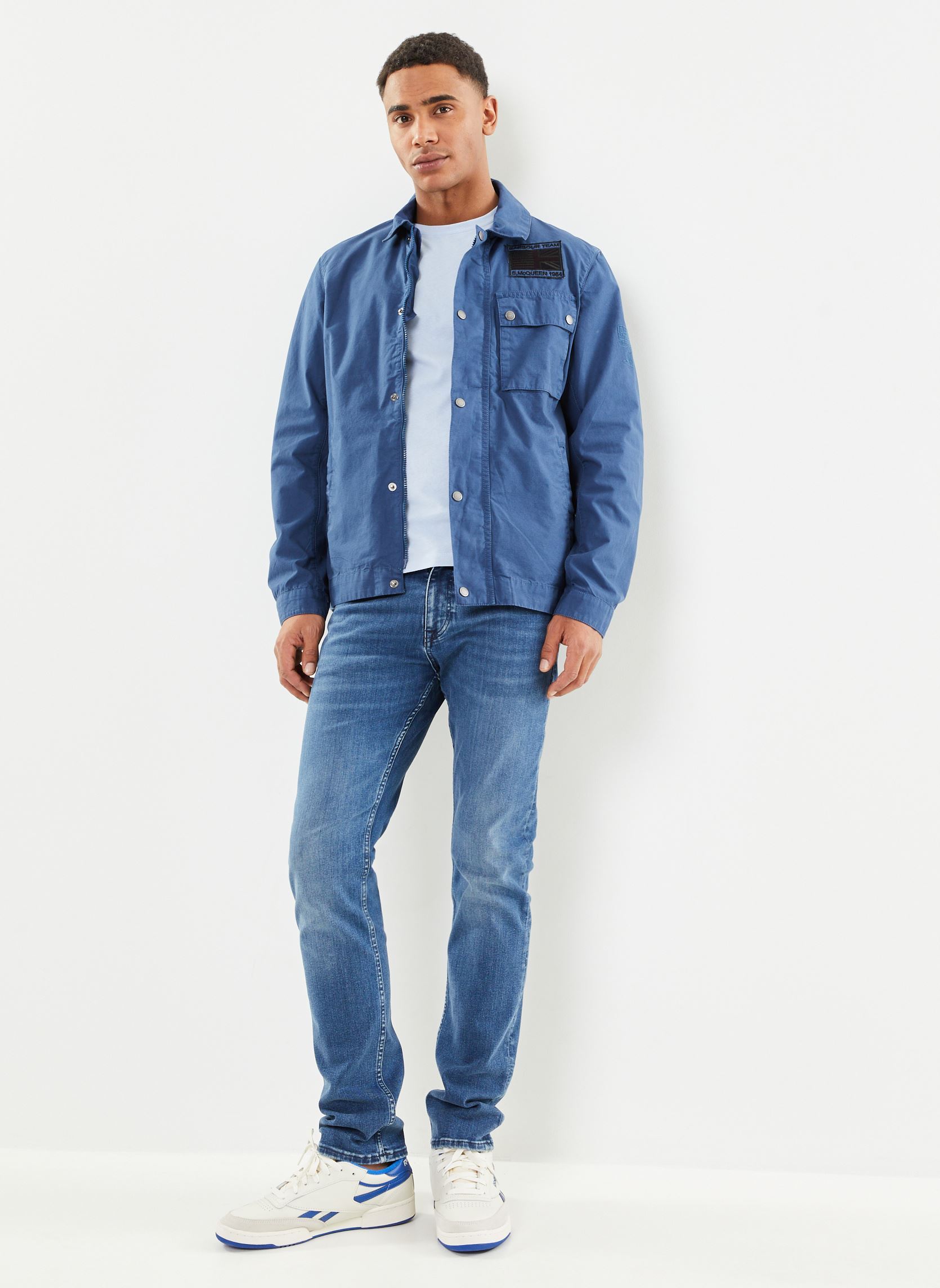 Jassen B.intl Workers Casual heren blauw Barbour Jassen B.intl Workers Casual heren blauw WASHED COBALT
