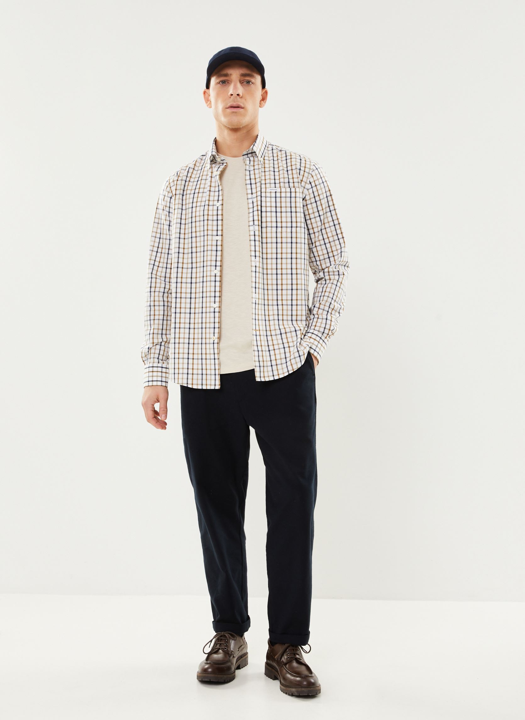 Chemises Eldon Tailored Shirt homme beige Barbour Chemises Eldon Tailored Shirt homme beige STONE