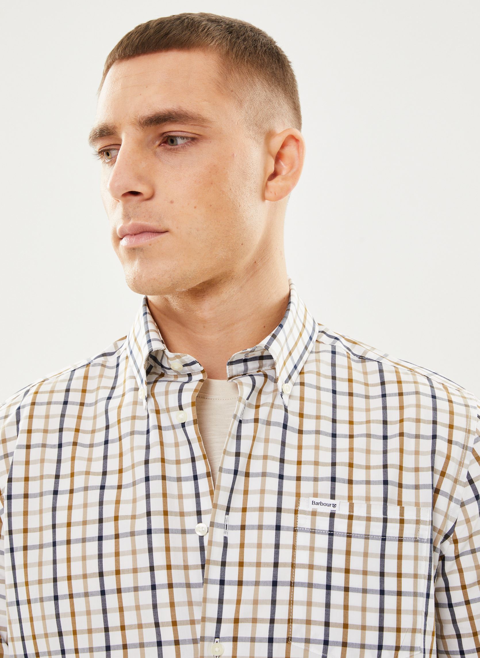 Chemises Eldon Tailored Shirt homme beige Barbour Chemises Eldon Tailored Shirt homme beige STONE