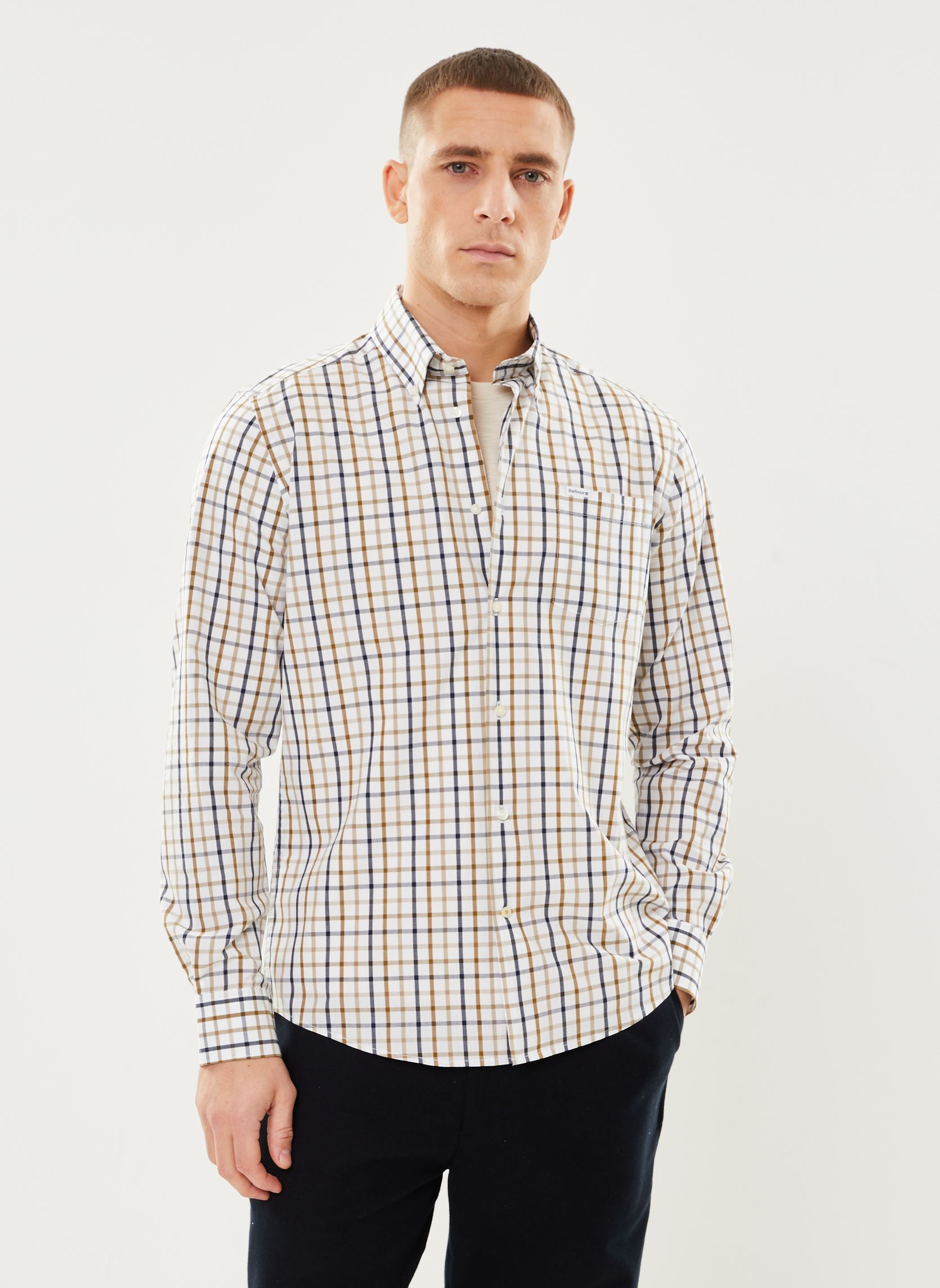 Chemises Eldon Tailored Shirt homme beige Barbour Chemises Eldon Tailored Shirt homme beige STONE