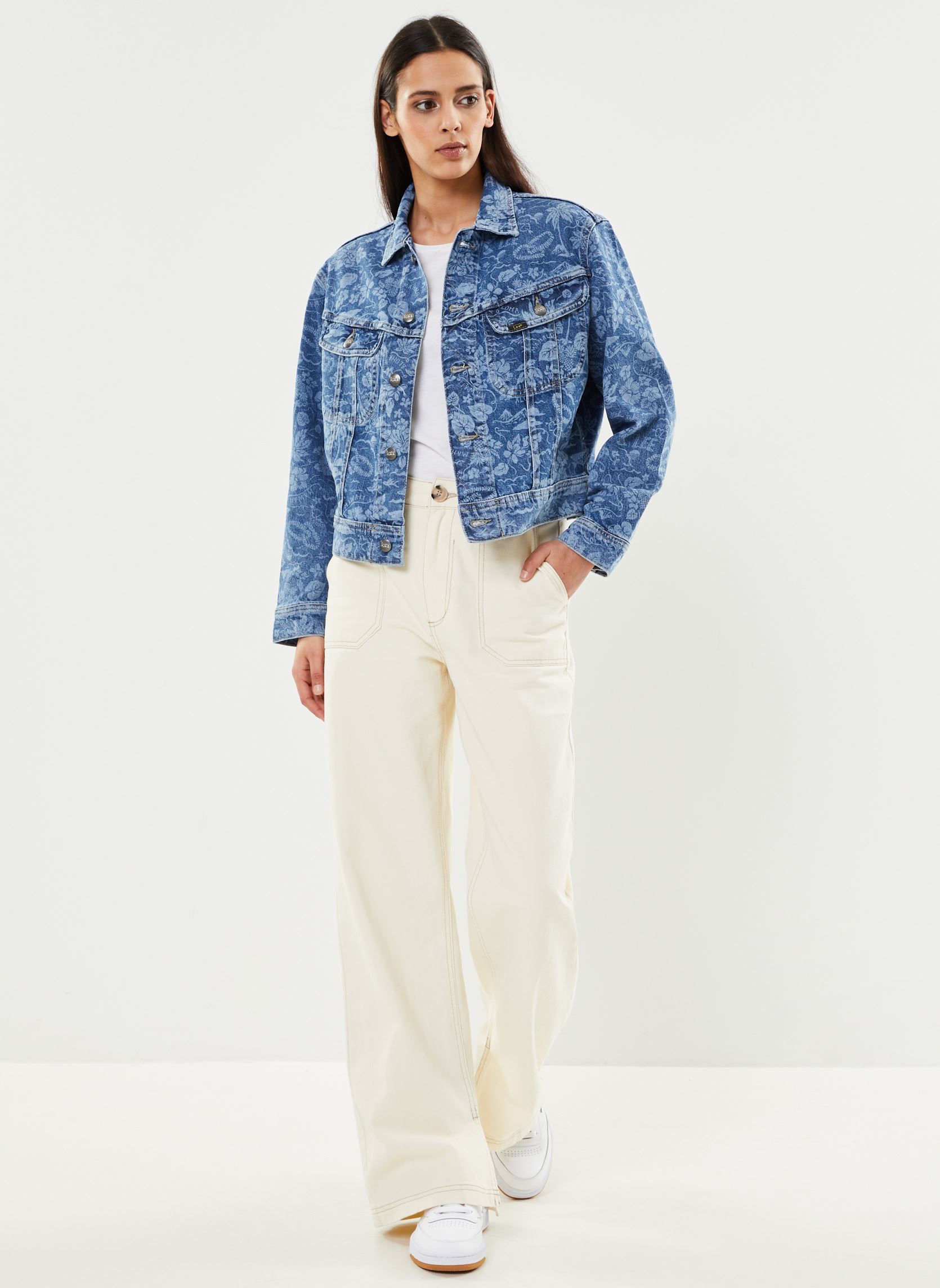 Vestes en jean Cropped Rider Jkt femme bleu Lee Vestes en jean Cropped Rider Jkt femme bleu TROPICAL DENIM