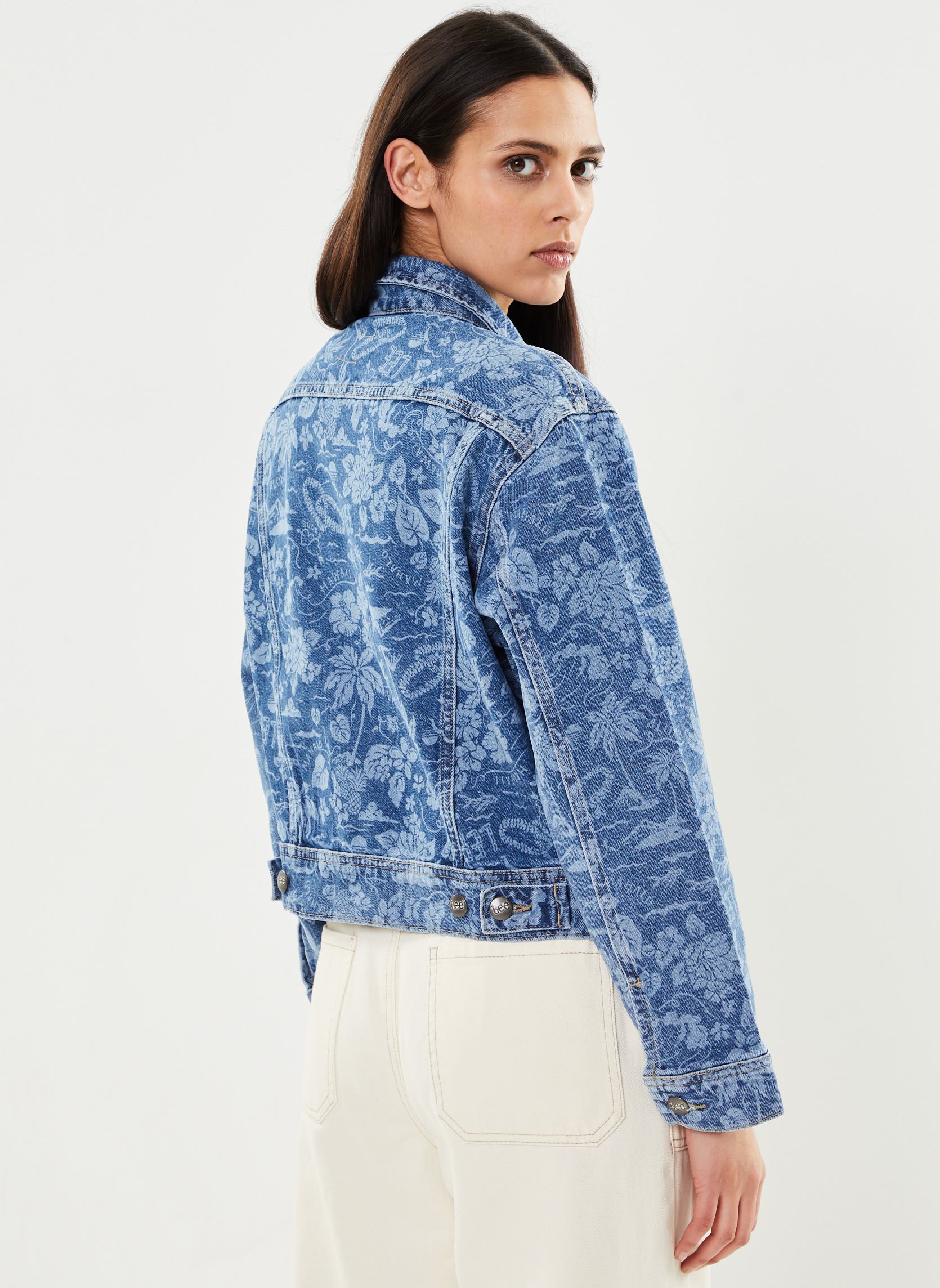 Vestes en jean Cropped Rider Jkt femme bleu Lee Vestes en jean Cropped Rider Jkt femme bleu TROPICAL DENIM