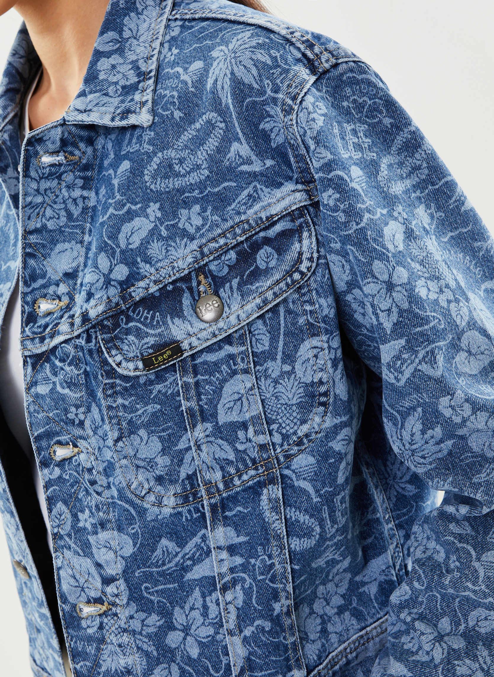 Vestes en jean Cropped Rider Jkt femme bleu Lee Vestes en jean Cropped Rider Jkt femme bleu TROPICAL DENIM