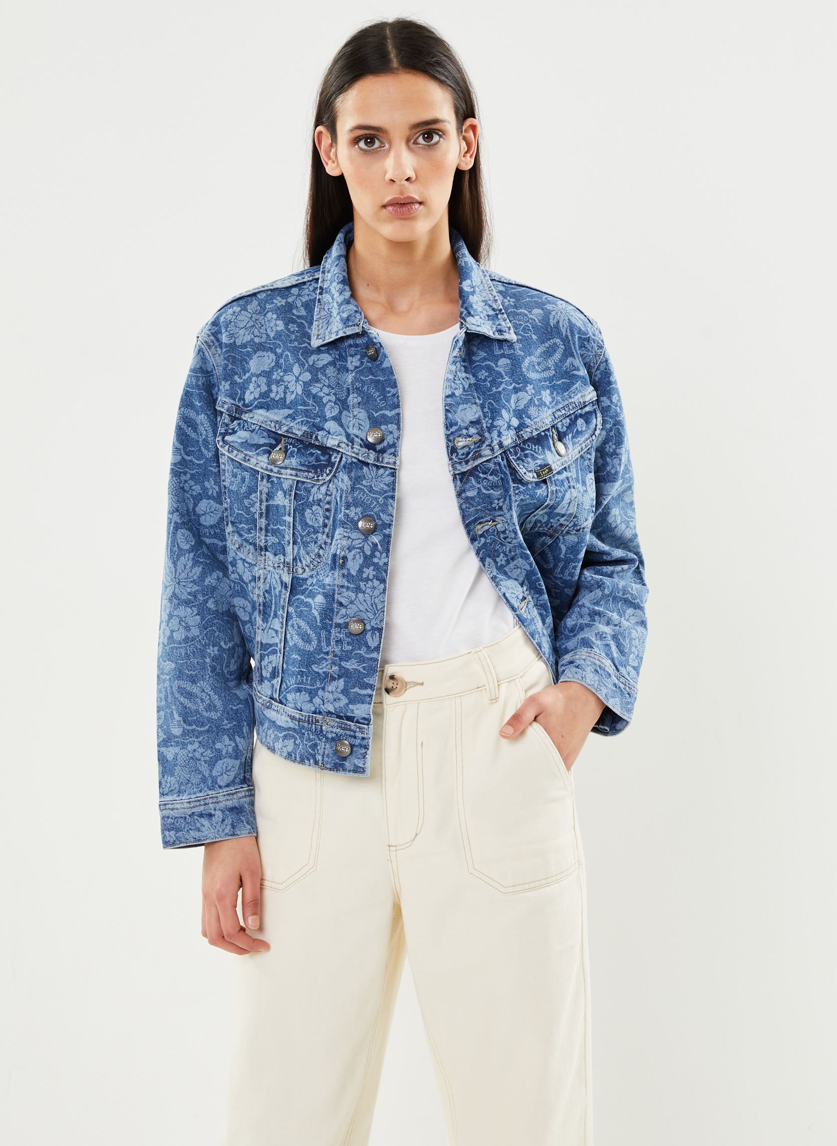 Vestes en jean Cropped Rider Jkt femme bleu Lee Vestes en jean Cropped Rider Jkt femme bleu TROPICAL DENIM