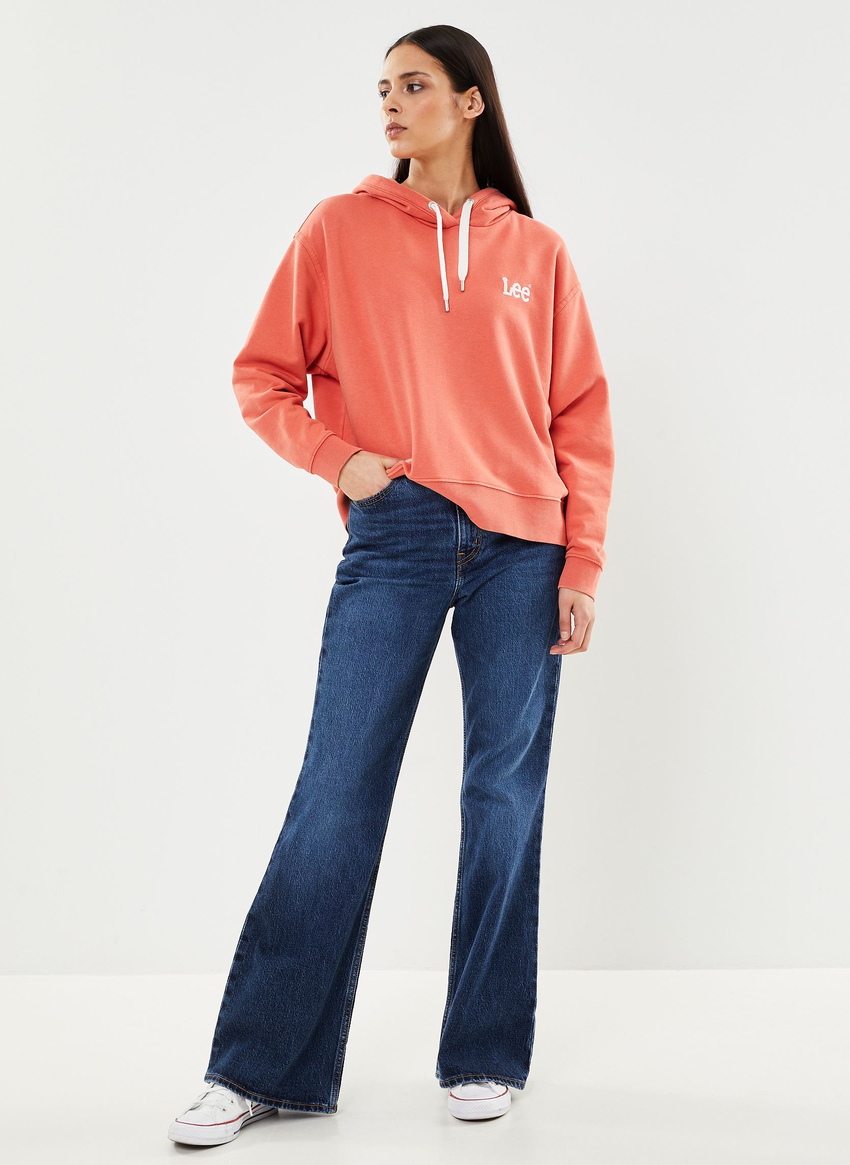 Sweatshirts Essential Hoodie W femme orange Lee Sweatshirts Essential Hoodie W femme orange POPPY